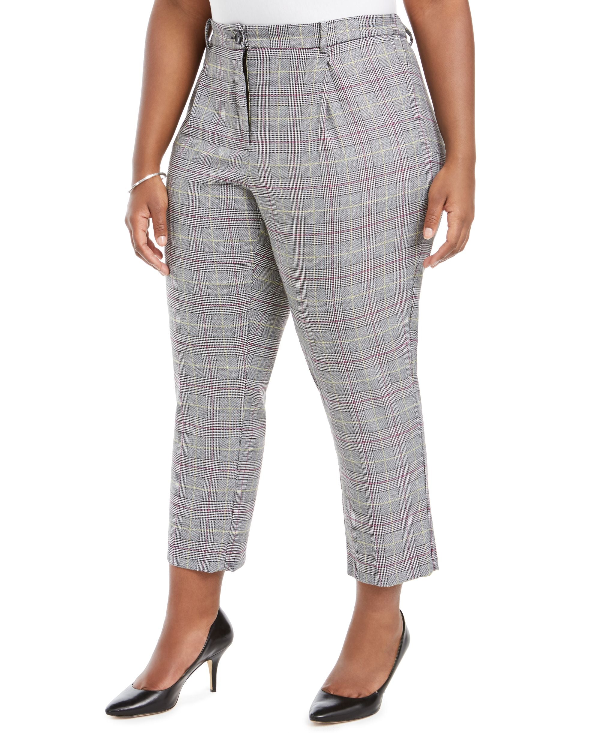 Vince Camuto Plus Size Plaid Ankle Pants