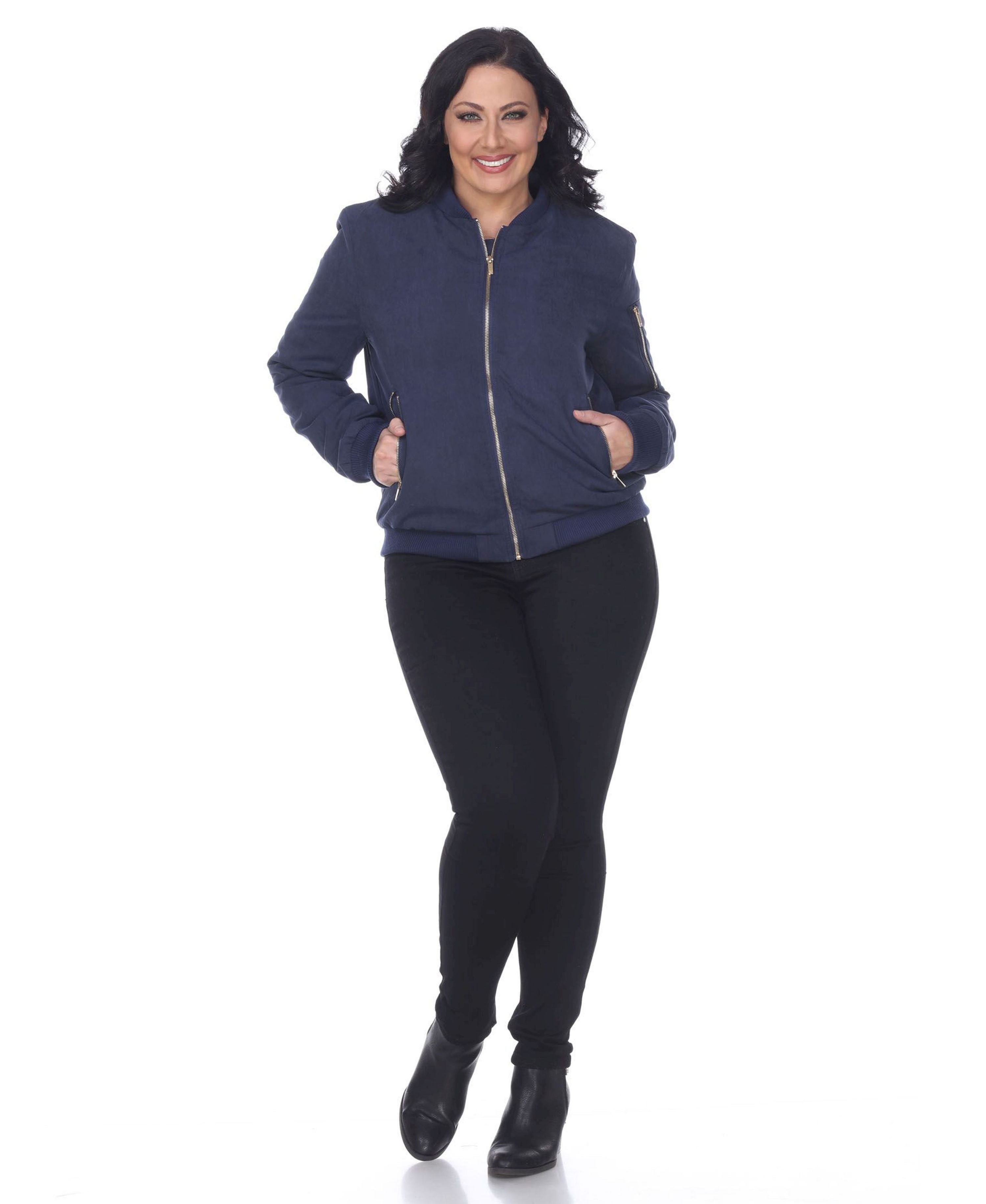 Plus Size Bomber Jacket