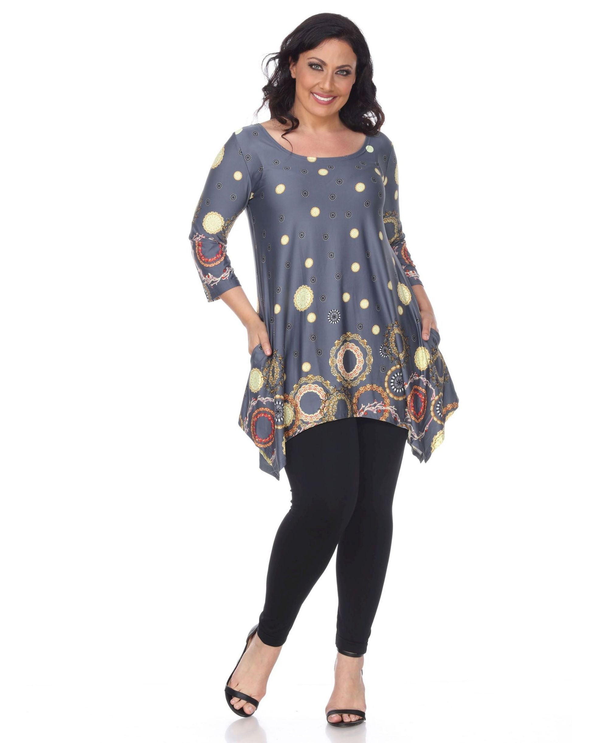 Plus Size Erie 3/4 Sleeve Tunic Top