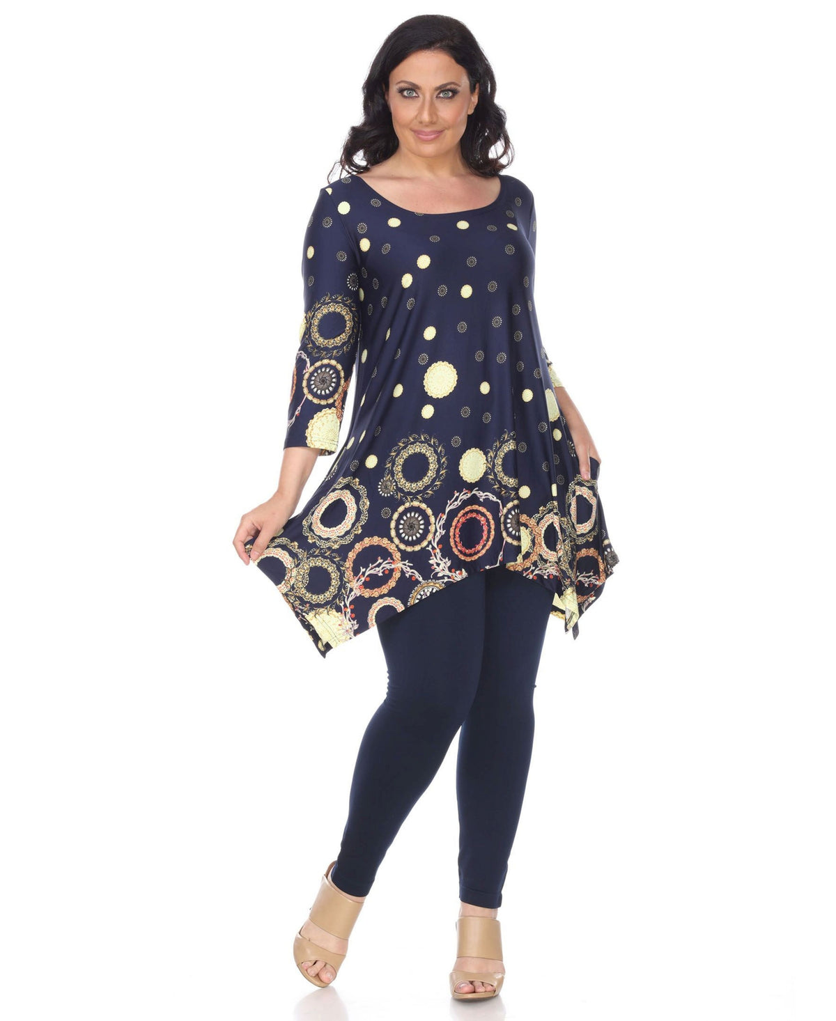 Plus Size Erie 3/4 Sleeve Tunic Top