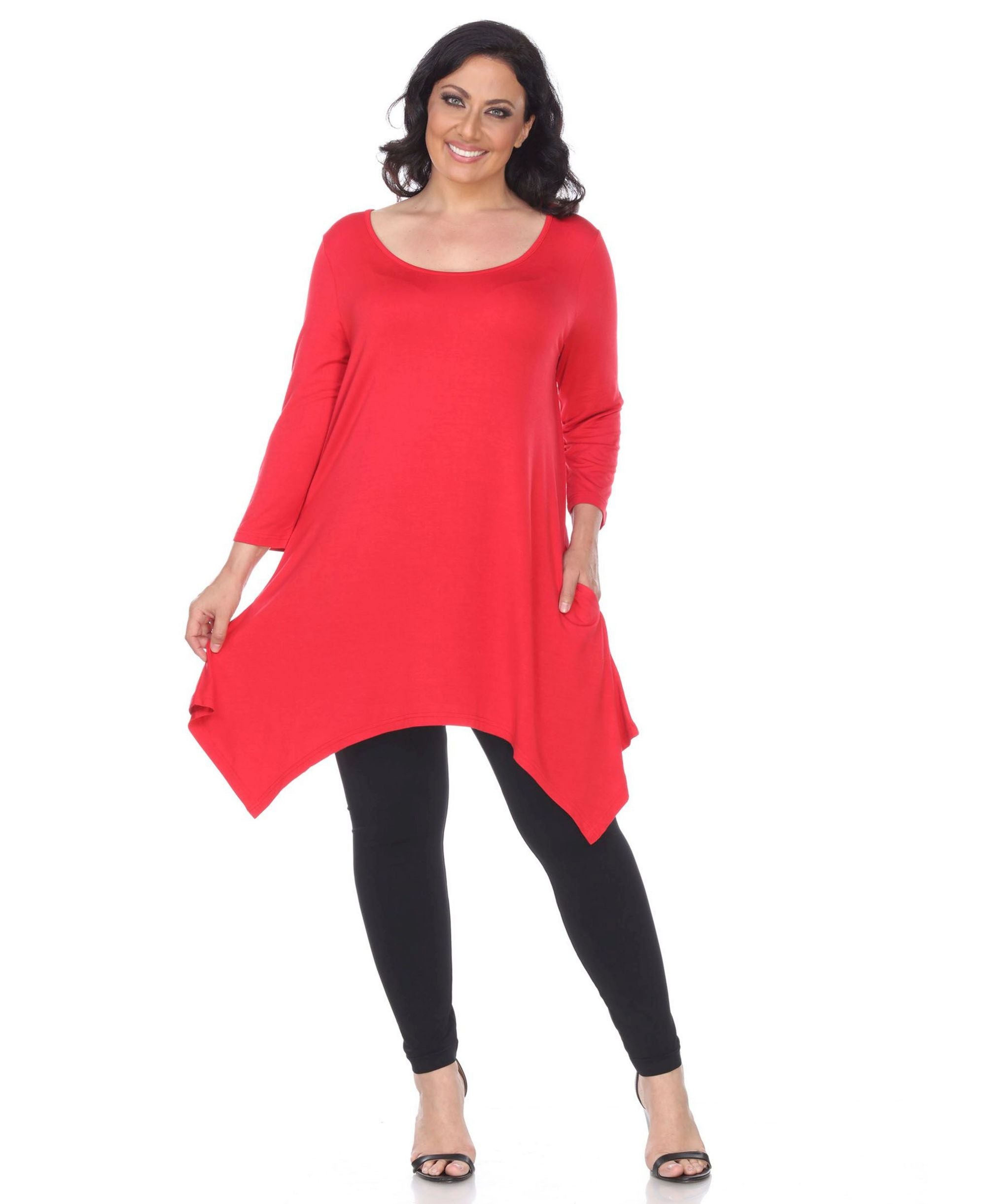 Plus Size Makayla Scoop Neck Tunic Top