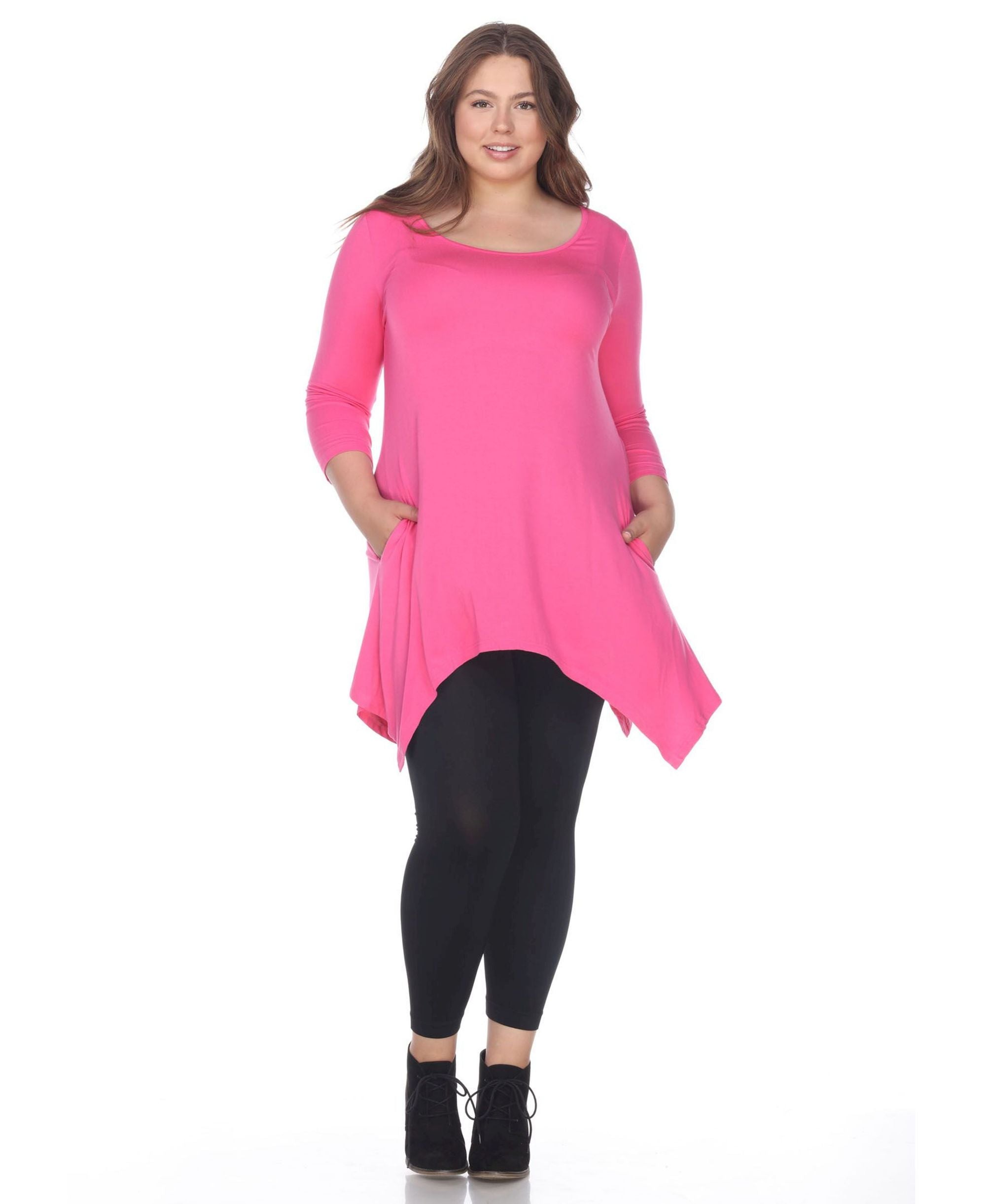 Plus Size Makayla Scoop Neck Tunic Top