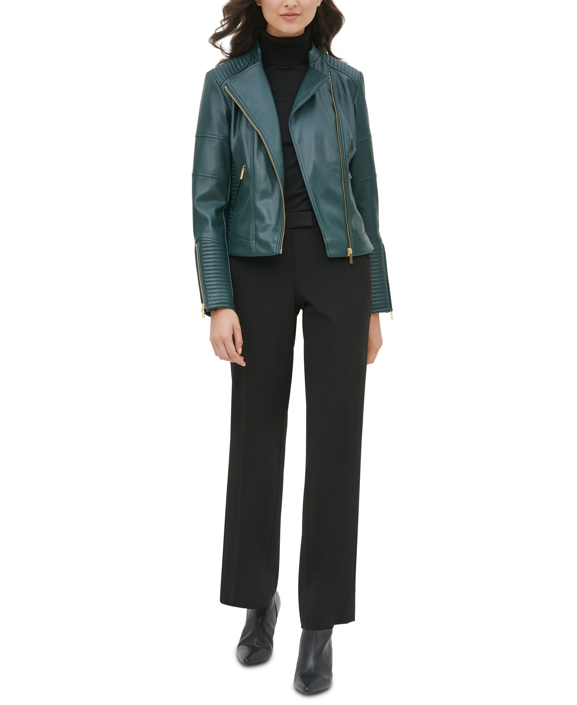 Calvin Klein Faux Leather Moto Jacket