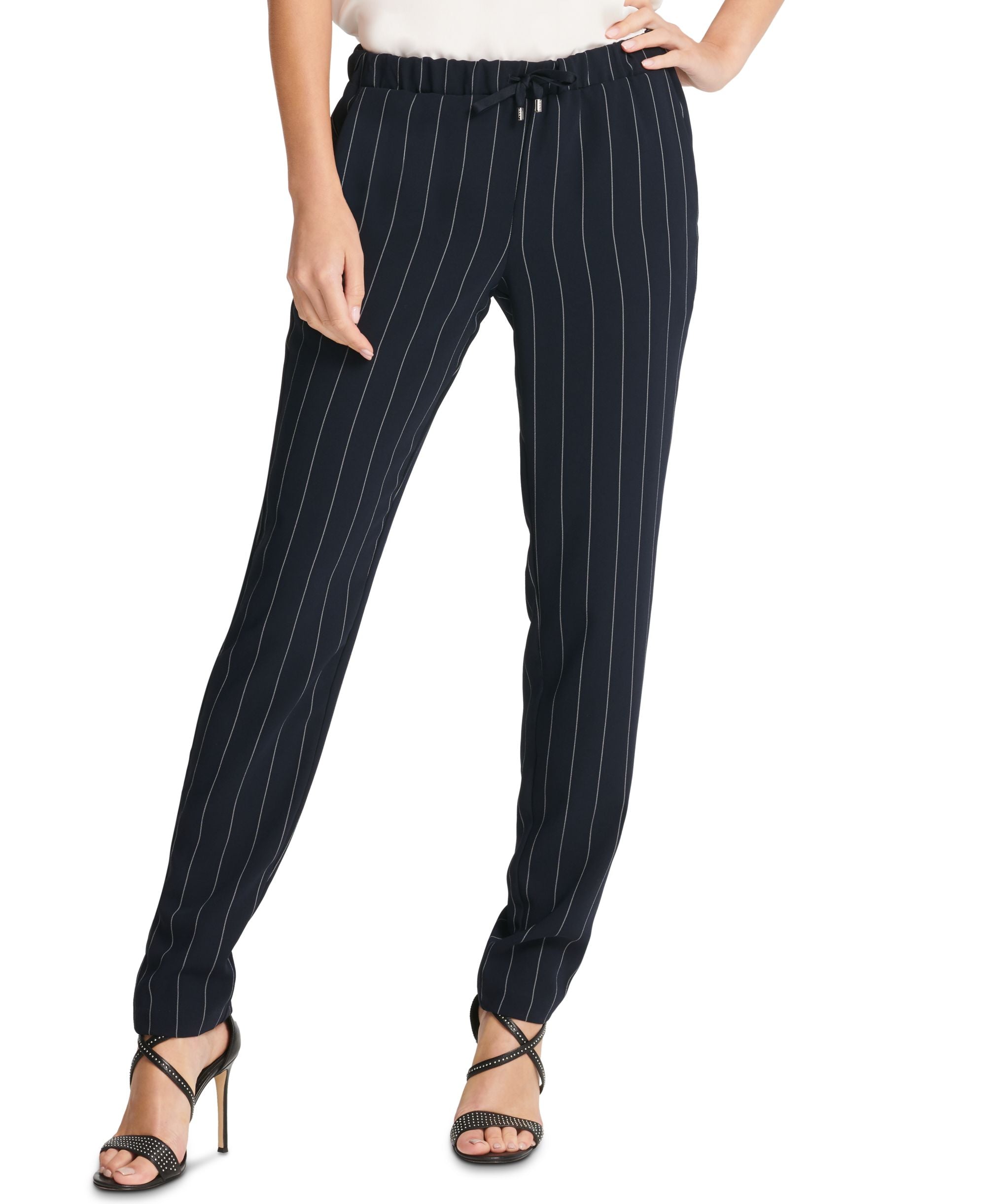DKNY Pinstriped Pull On Pants