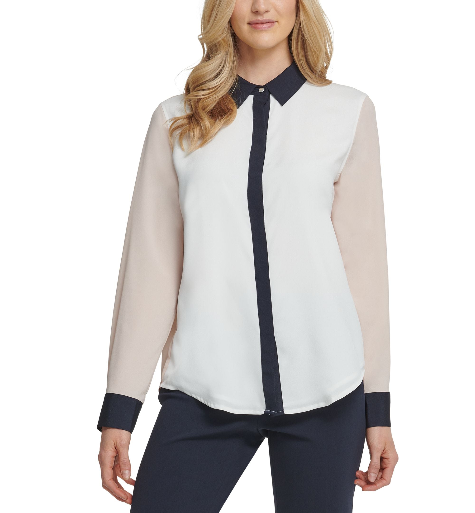 DKNY Colorblocked Blouse