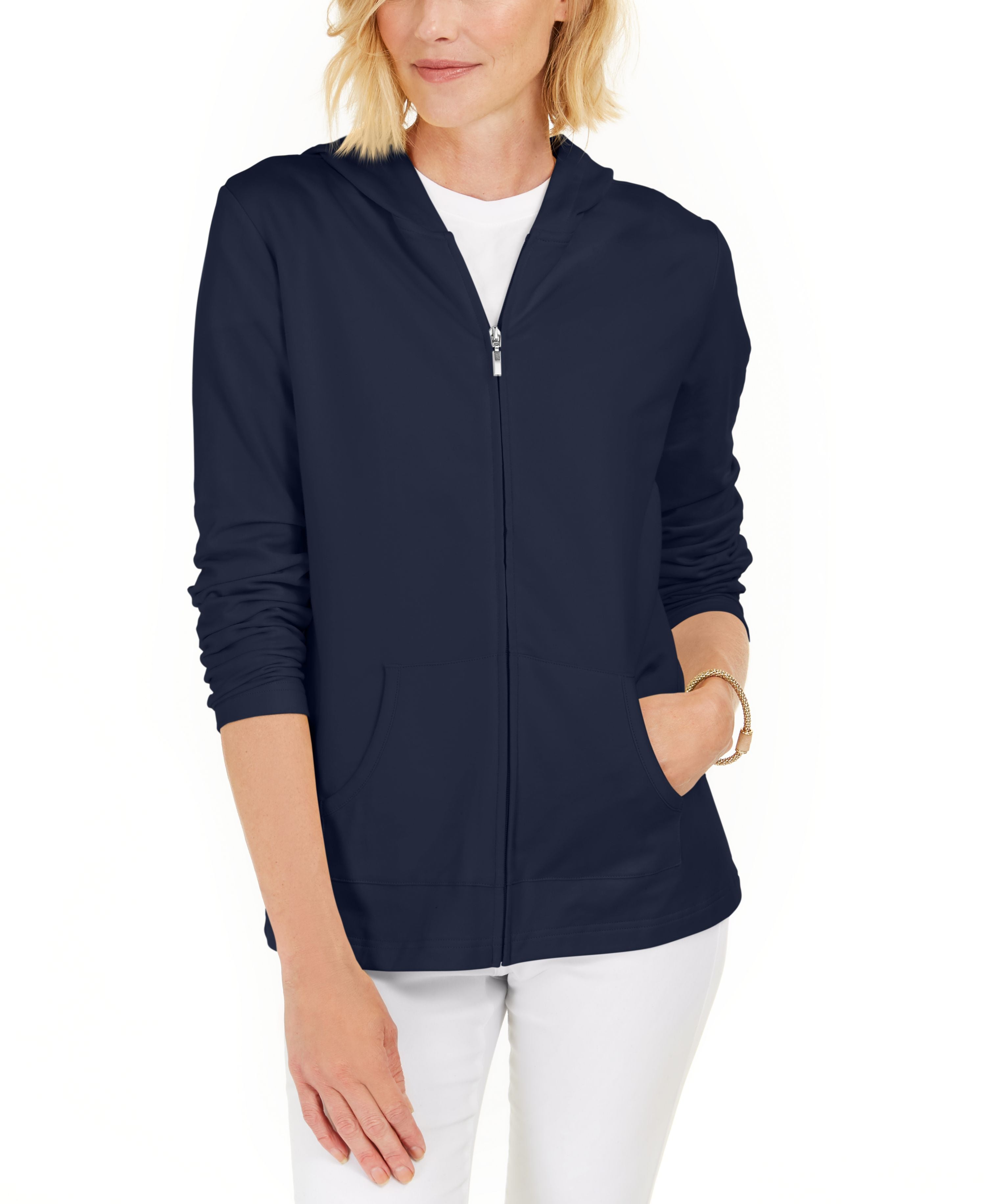 Long Sleeve Zip-Front Hoodie