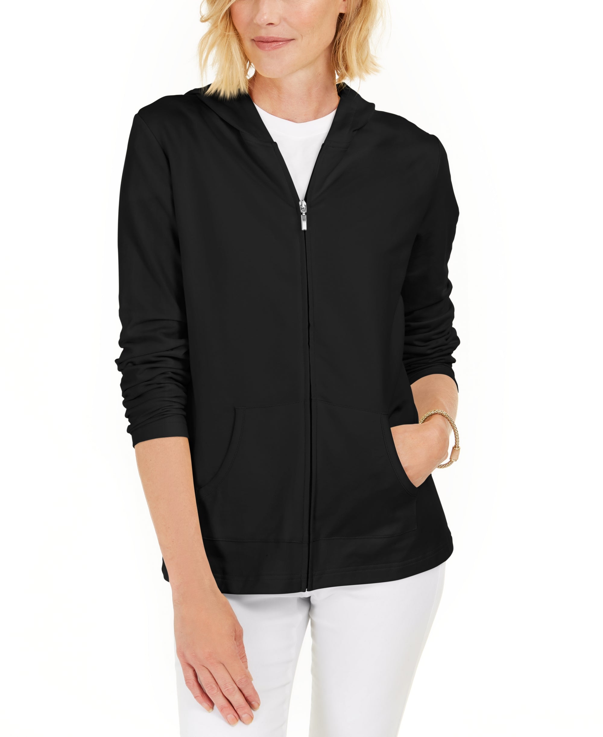 Long Sleeve Zip-Front Hoodie