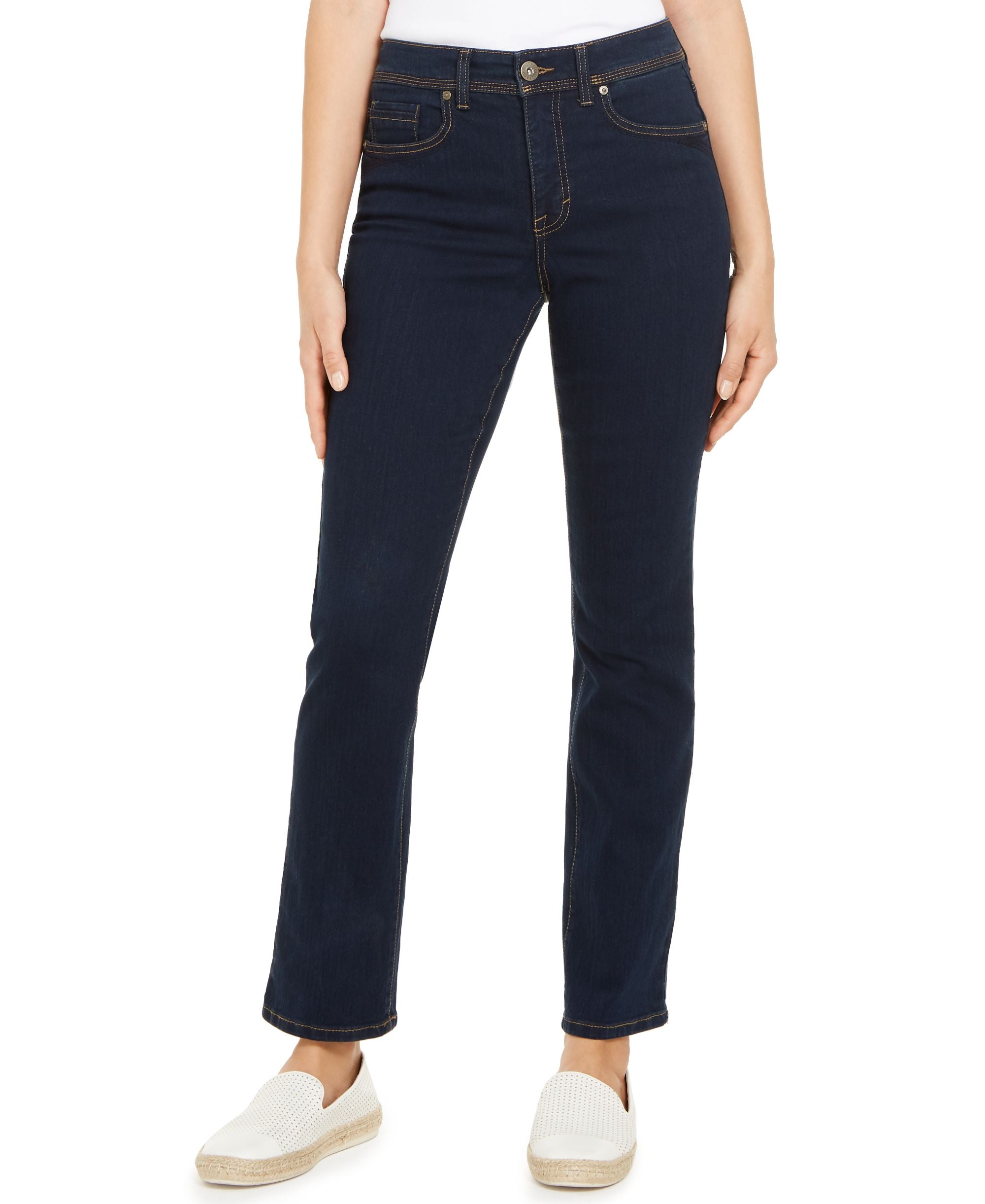 Style & Co High Rise Natural Straight Leg Jeans