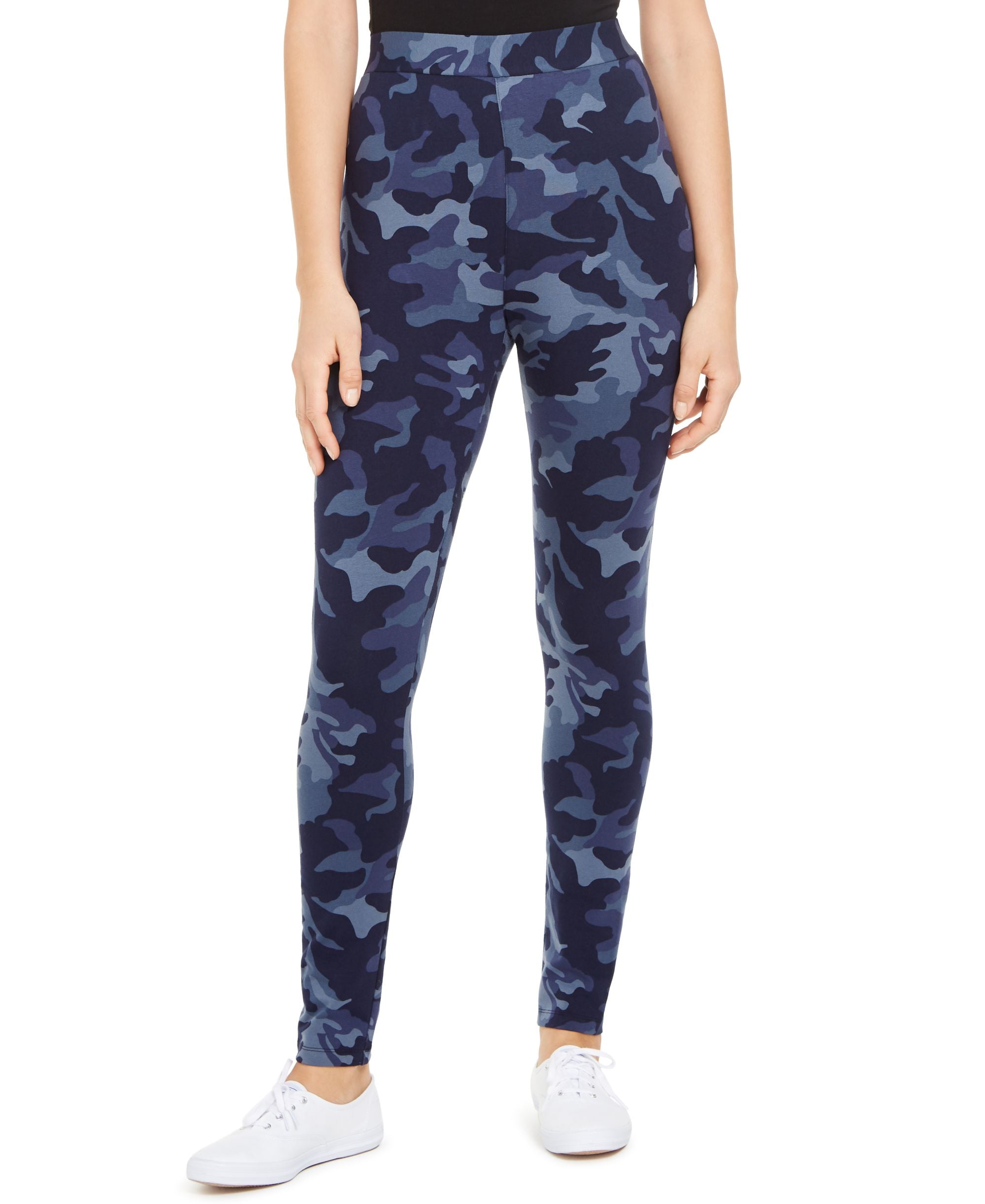 Plus Size Basic Printed Leggings