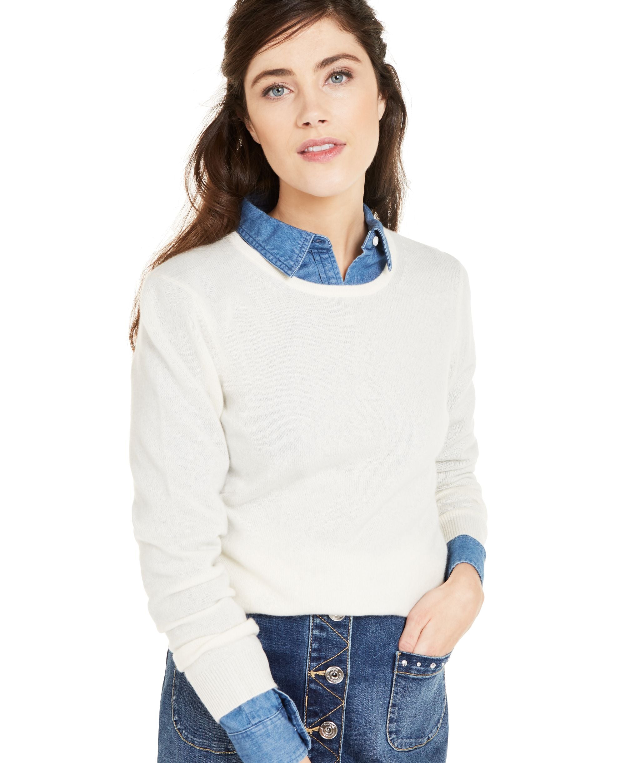 Women's 100% Cashmere Crewneck Sweater