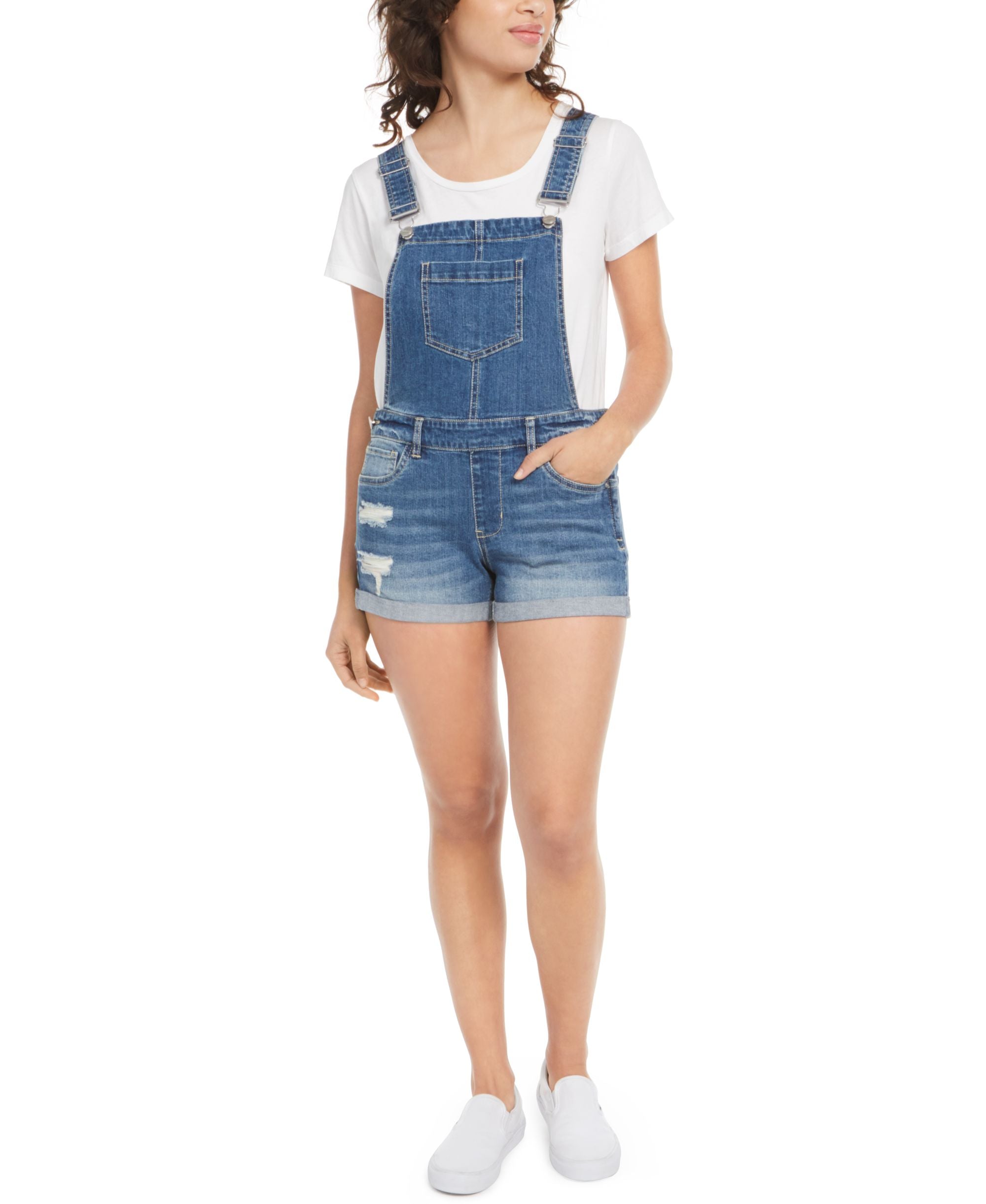 Juniors' Jean Shortalls