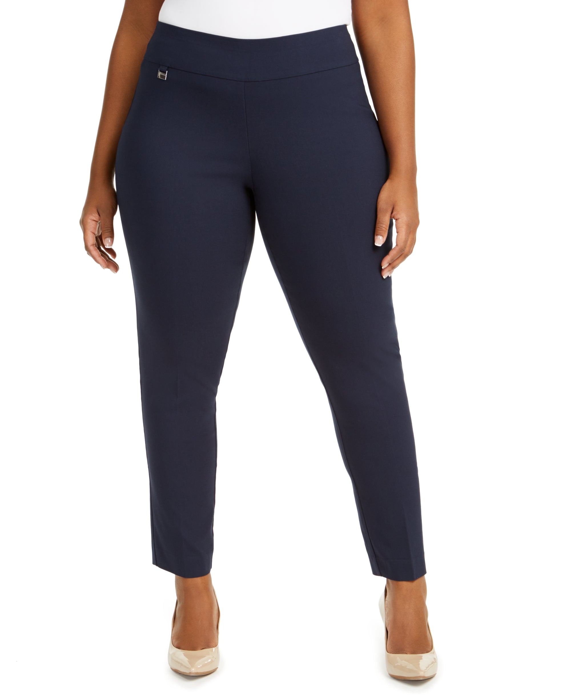 Plus Size Tummy-Control Pull-On Skinny Pants