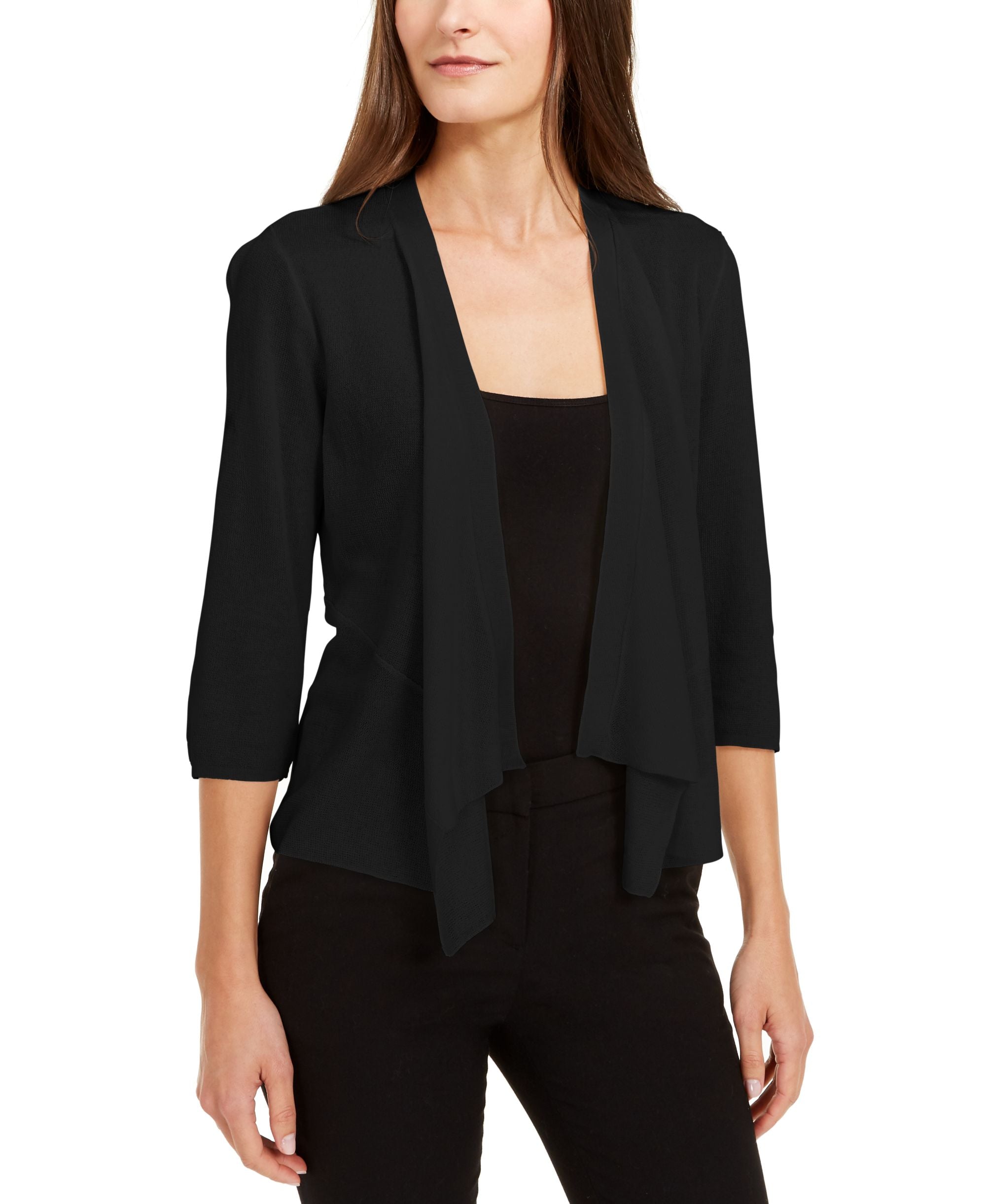 Alfani Petite Draped Open-Front Cardigan