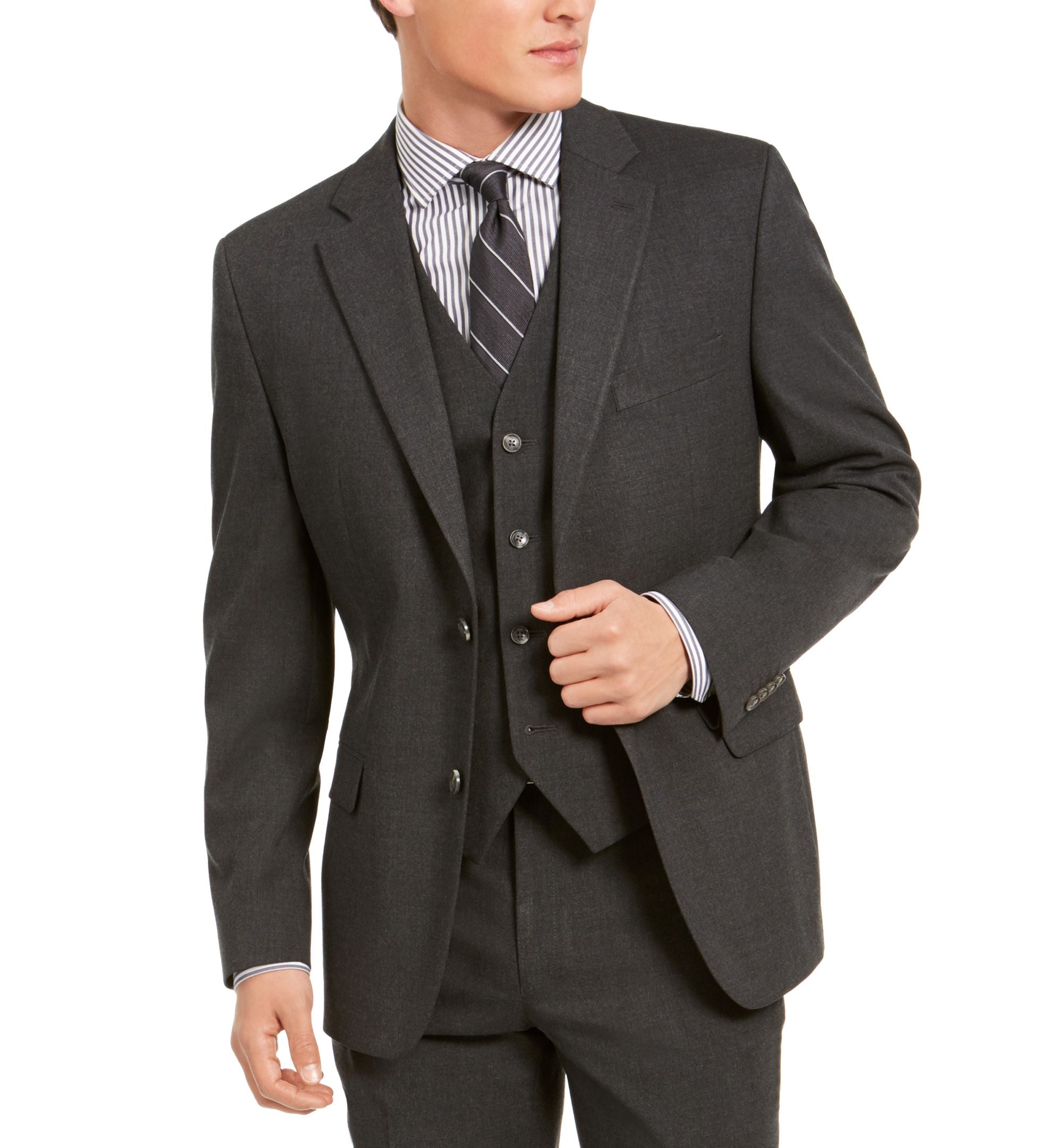 Men's Classic-Fit Stretch Solid Suit Jacket