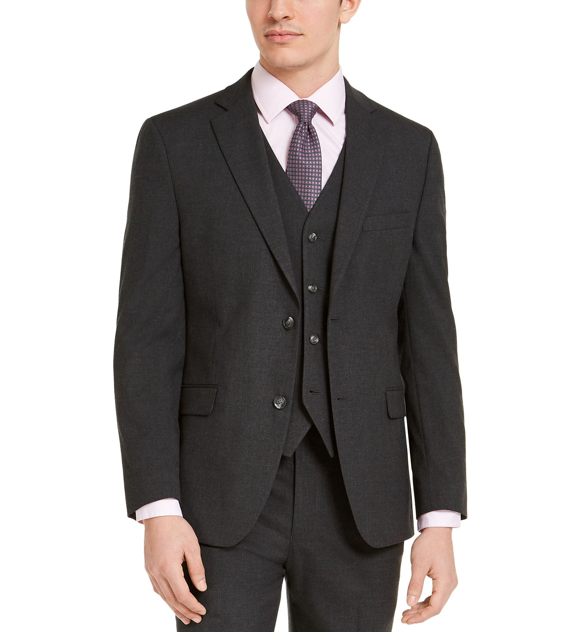 Men's Slim-Fit Stretch Solid Suit Jacket