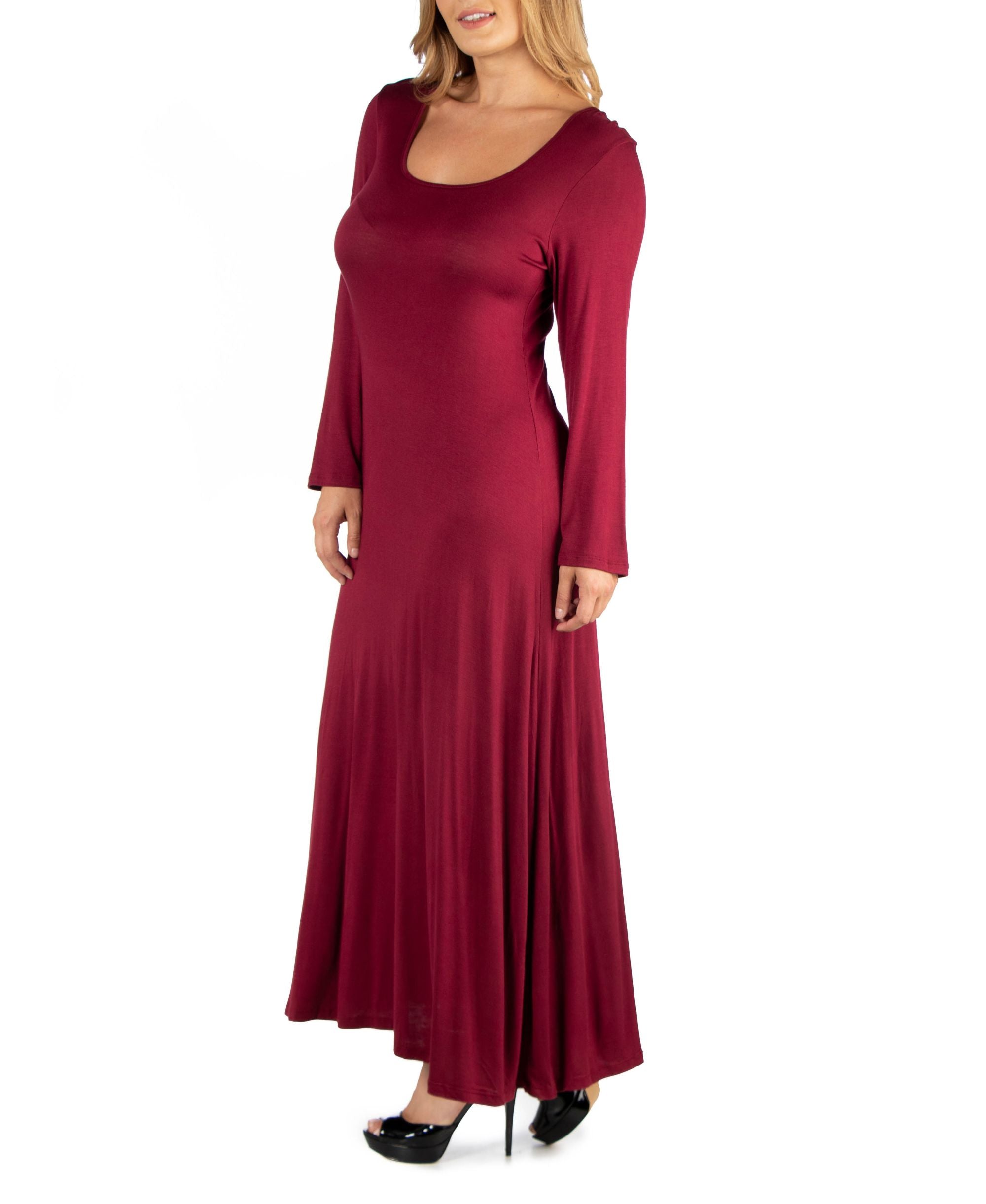 Long Sleeve T-Shirt Plus Size Maxi Dress