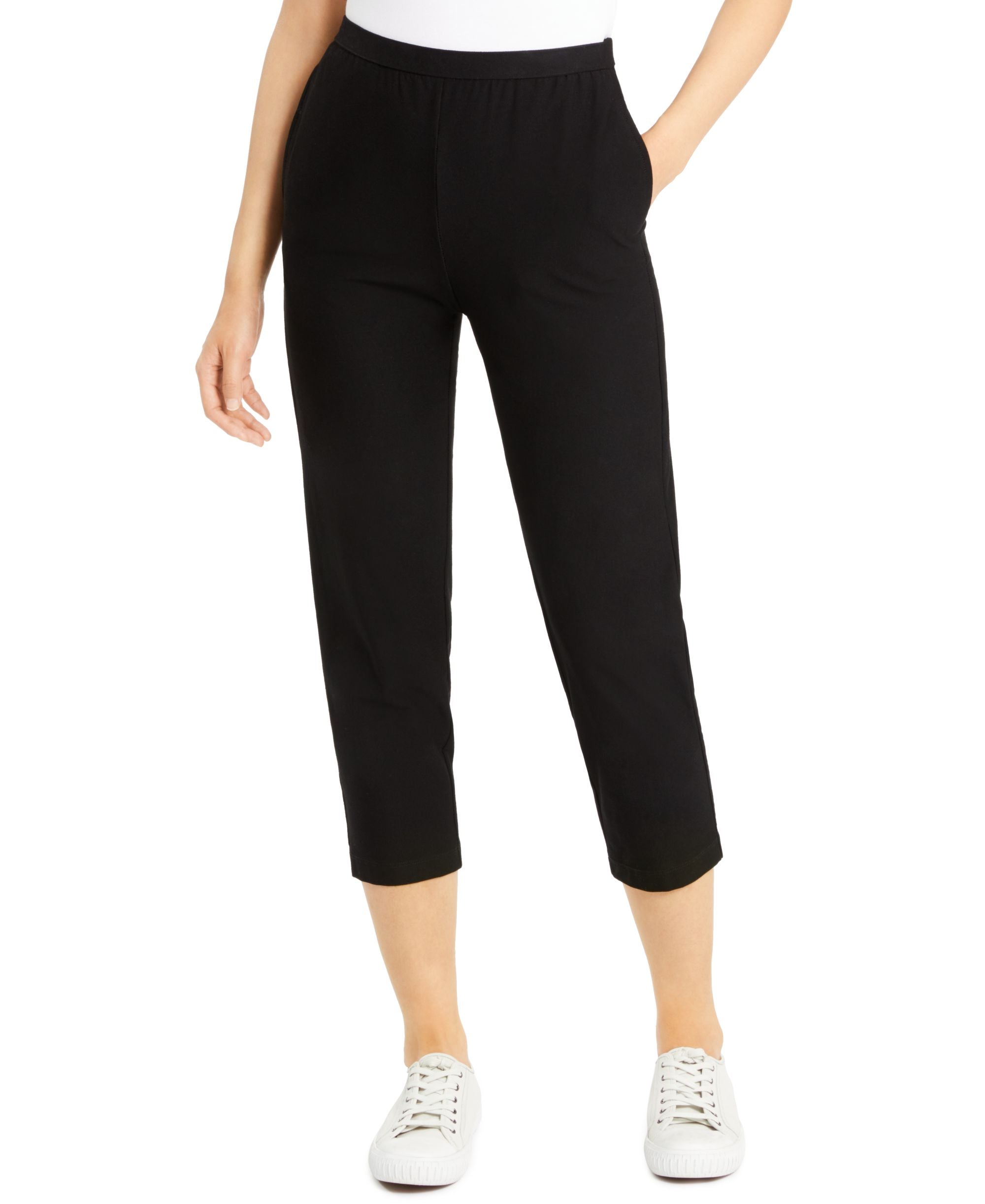 Eileen Fisher Womens Tapered Ankle Ankle Pants