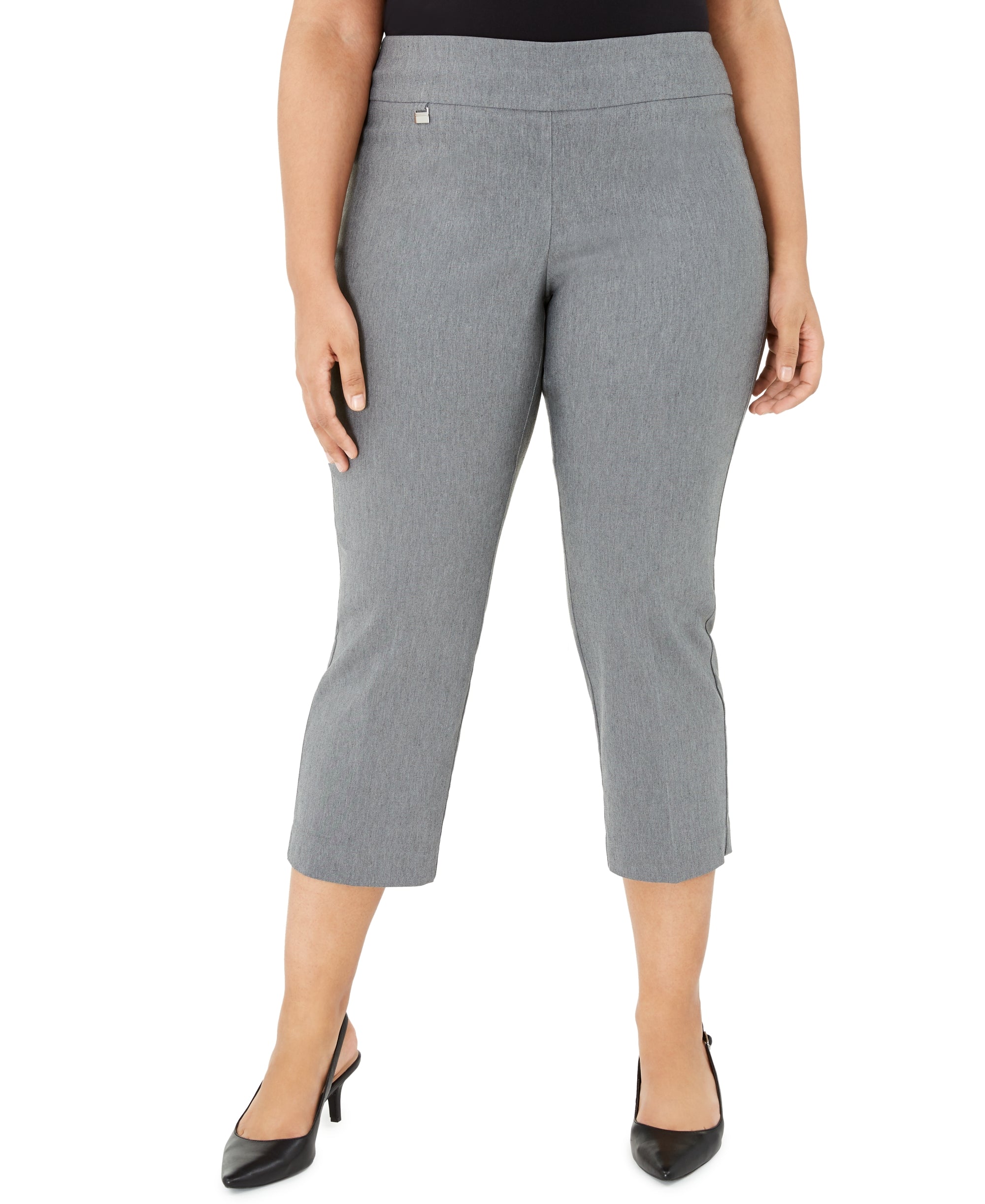 Plus Size Tummy-Control Capri Pants
