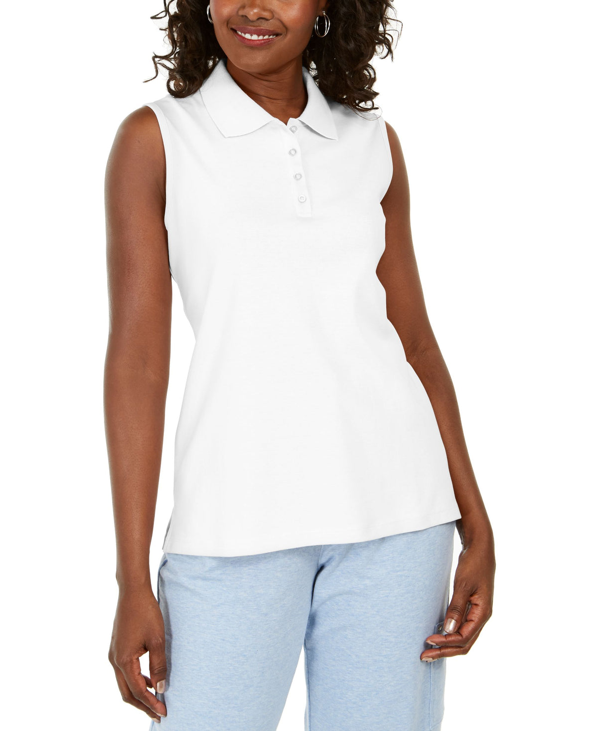 Karen Scott Cotton Polo Shirt