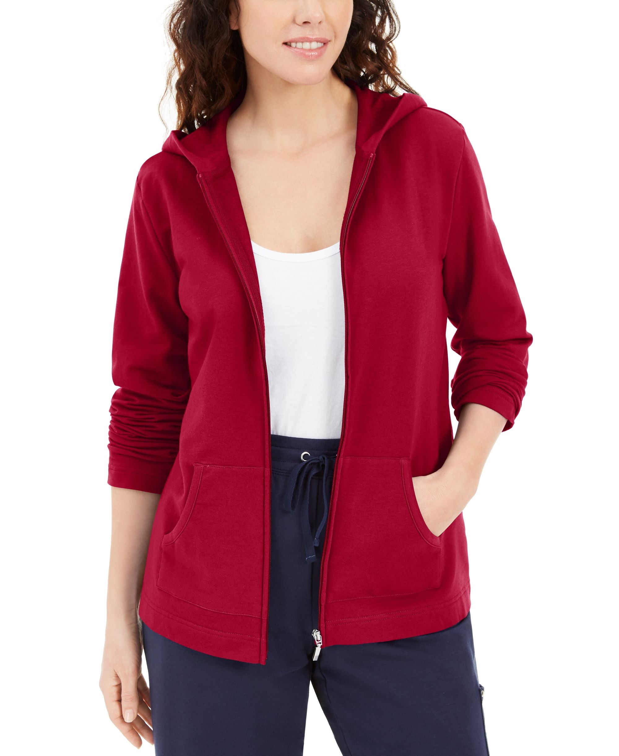 Long Sleeve Zip-Front Hoodie
