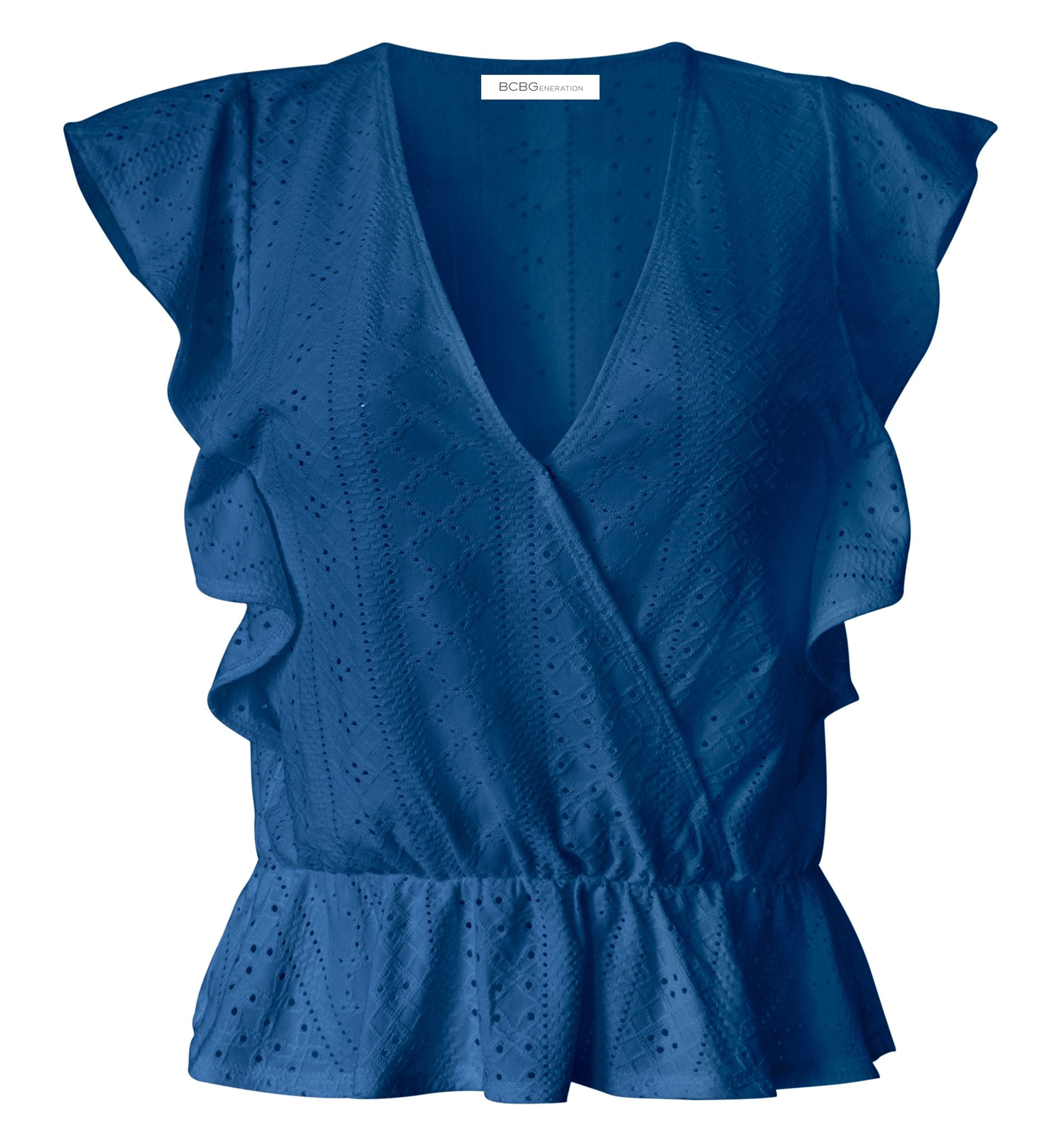 Surplice Ruffle Knit Top