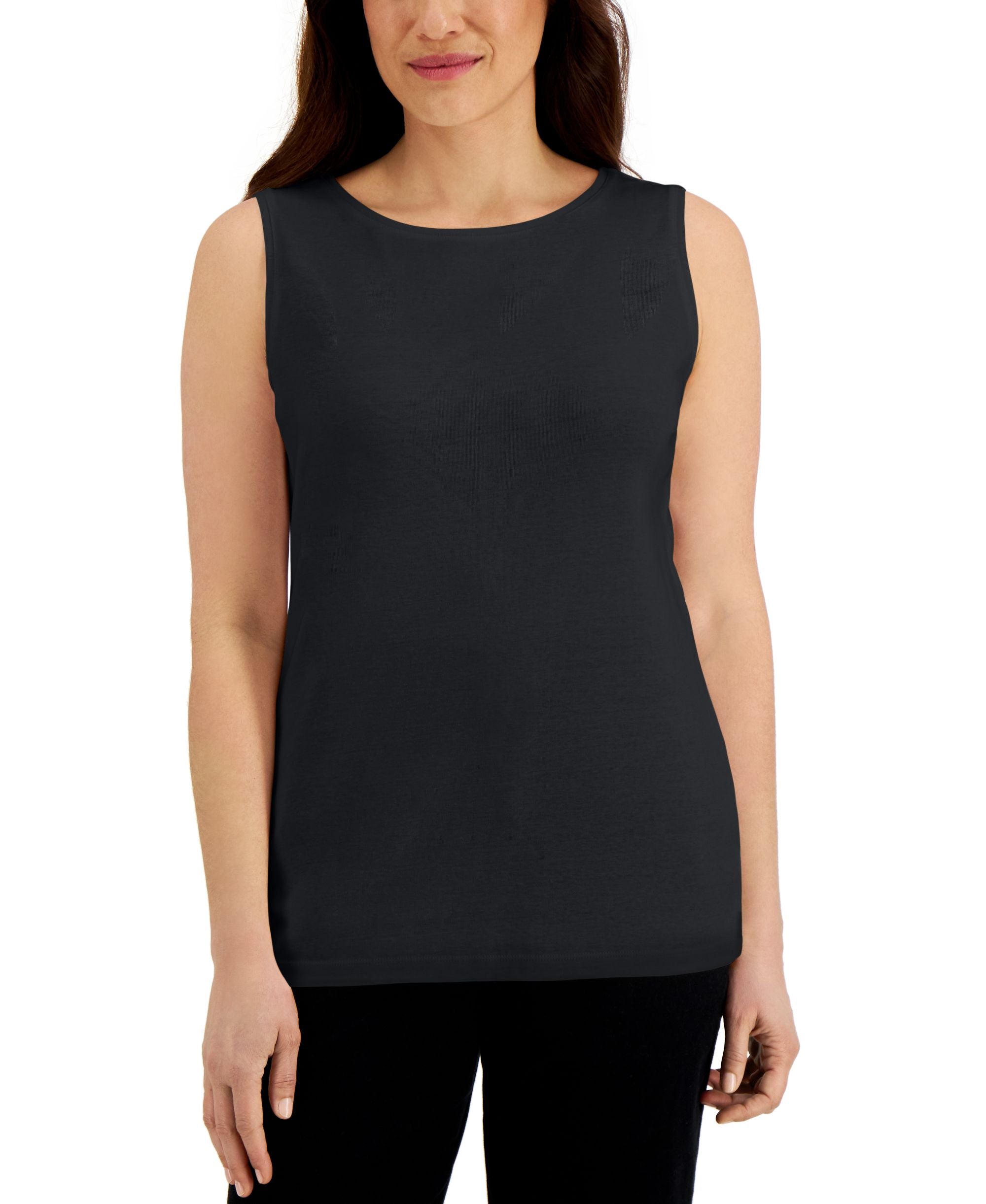Cotton Scoop-Neck Top