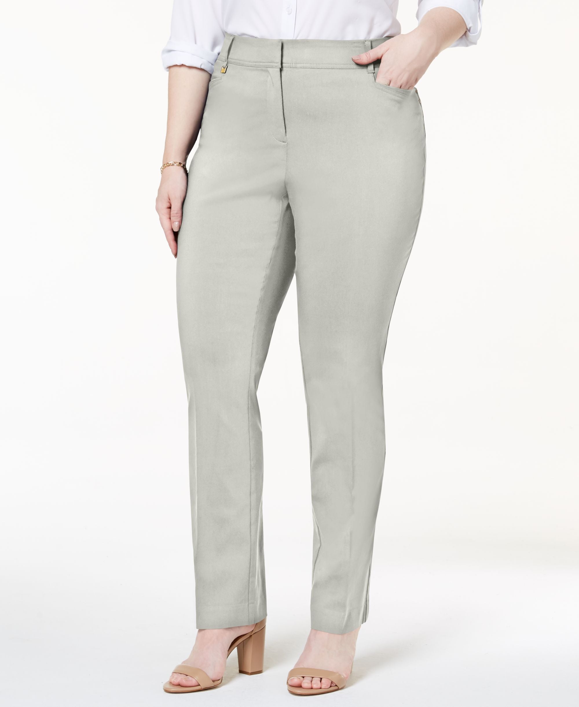 JM Collection Plus Size Slim Leg Pants