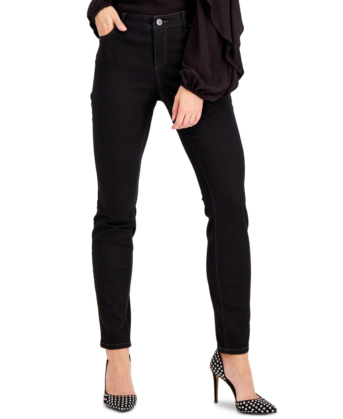 Petite Mid Rise Skinny Jeans