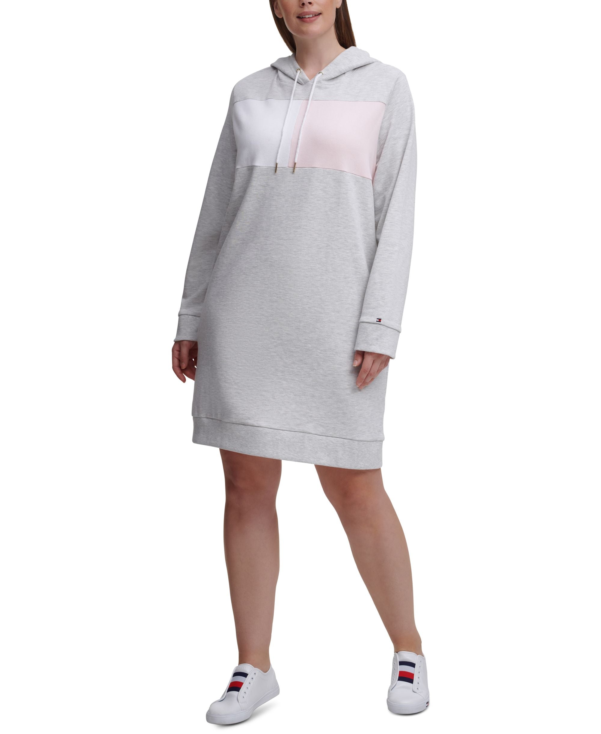 Tommy Hilfiger Plus Size Colorblocked Hoodie Dress