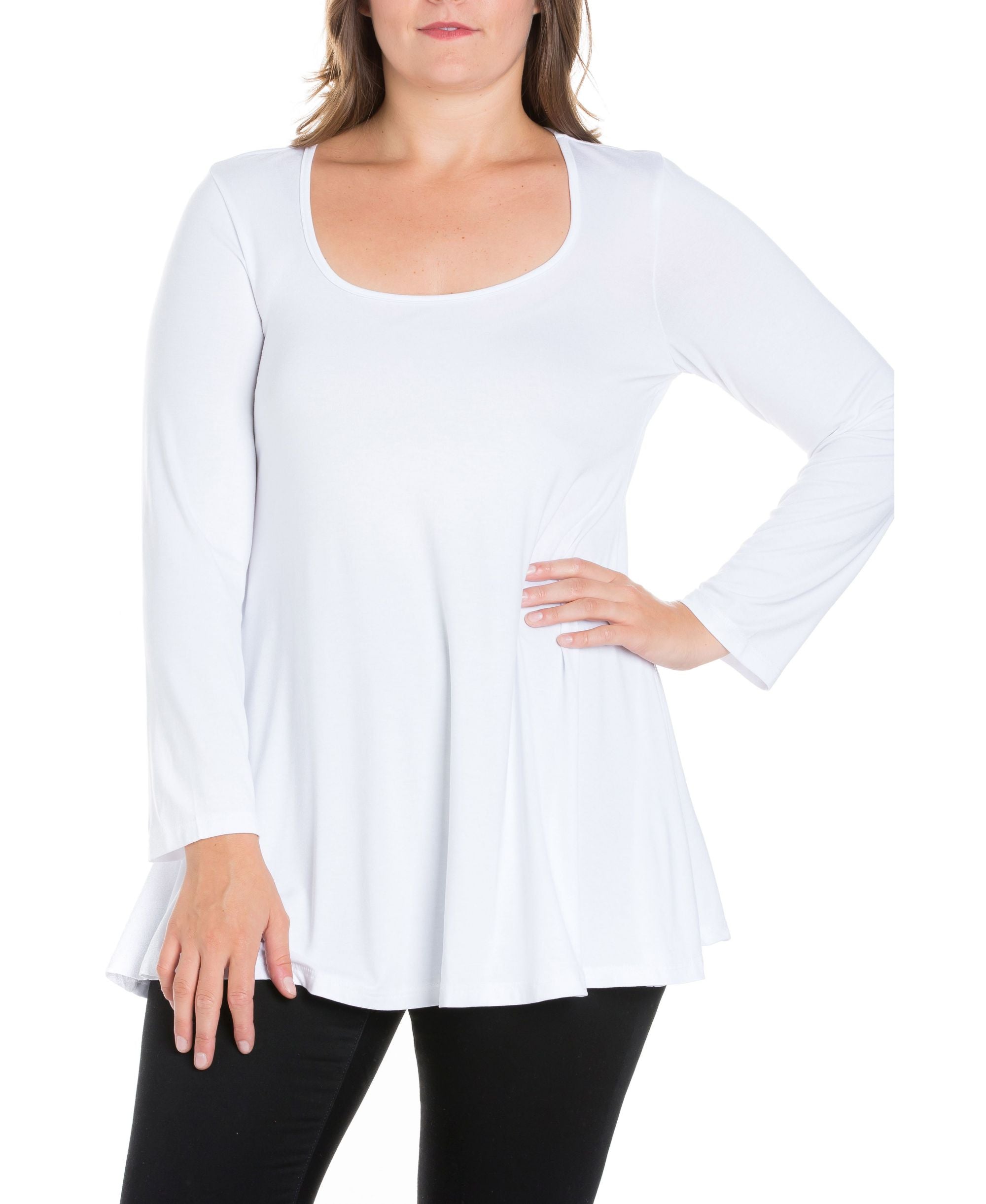 Women's Plus Size Poised Swing Tunic Top