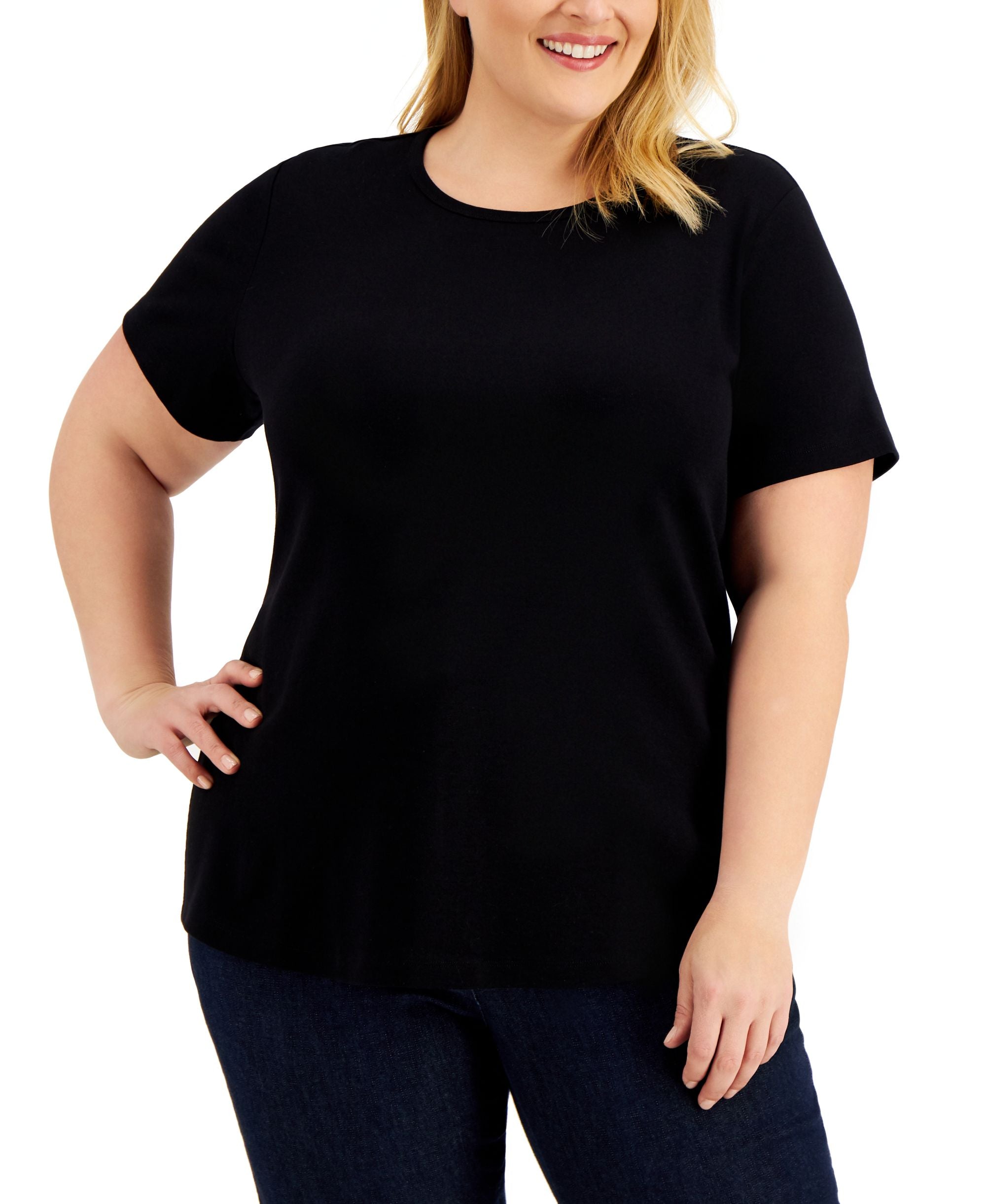 Karen Scott Plus Size Cotton T-Shirt