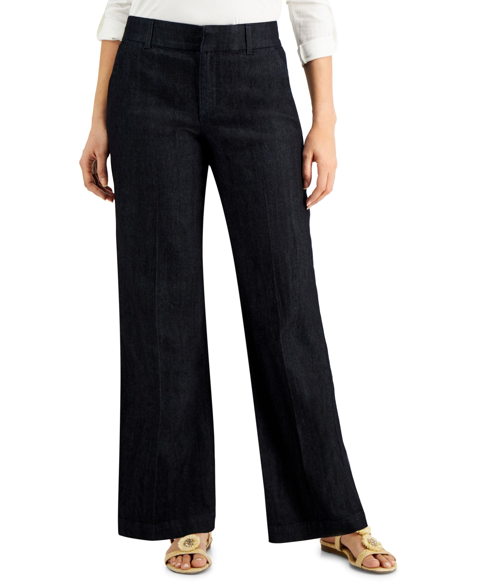 Charter Club Wide Leg Denim Trouser