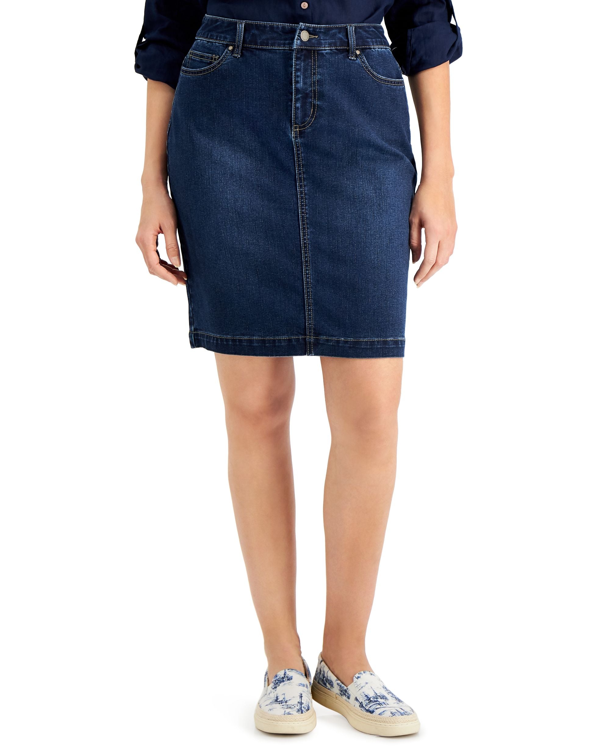 Charter Club Womens Denim Skirt