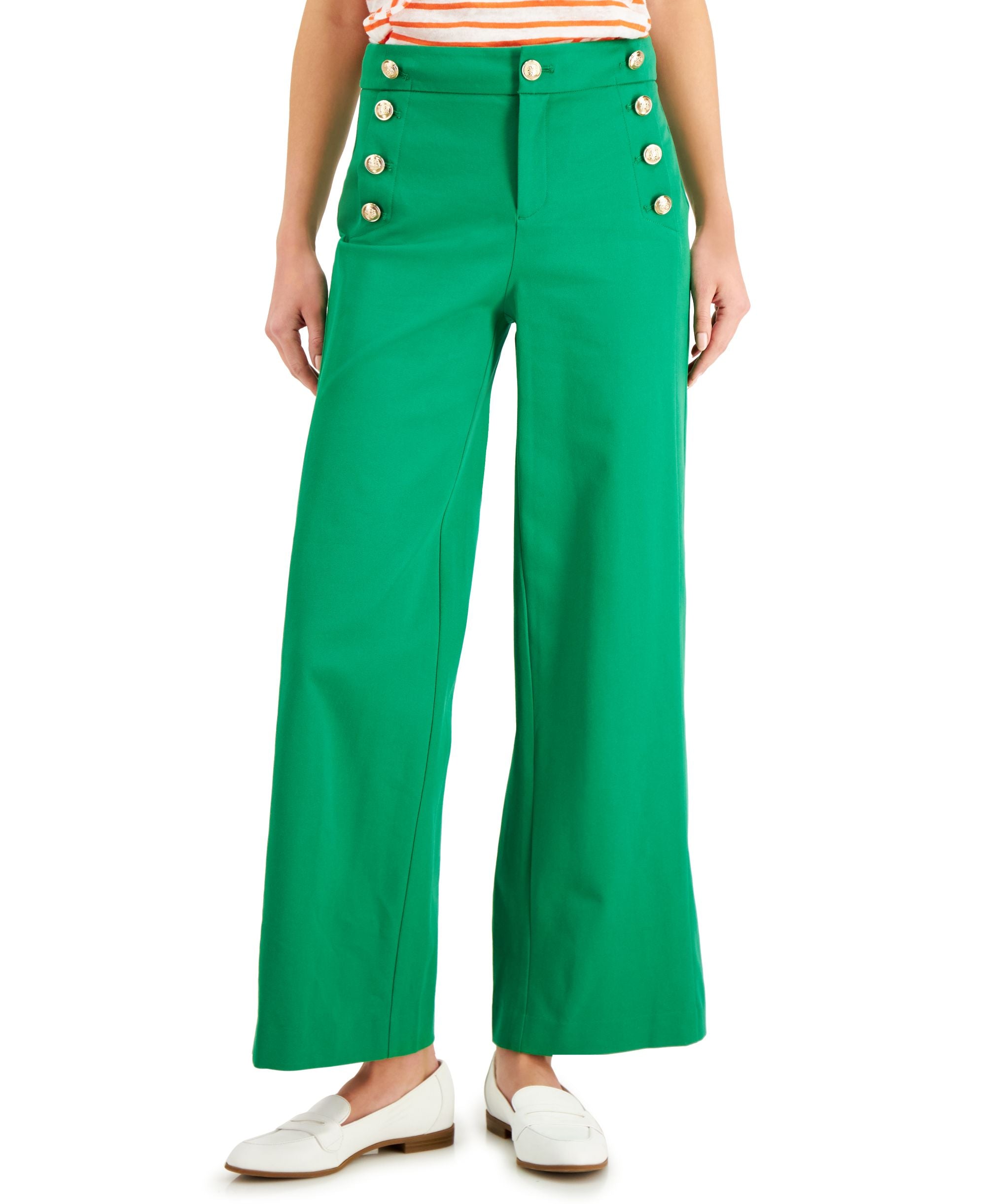 Charter Club Womens Wide Leg Sailor Pants