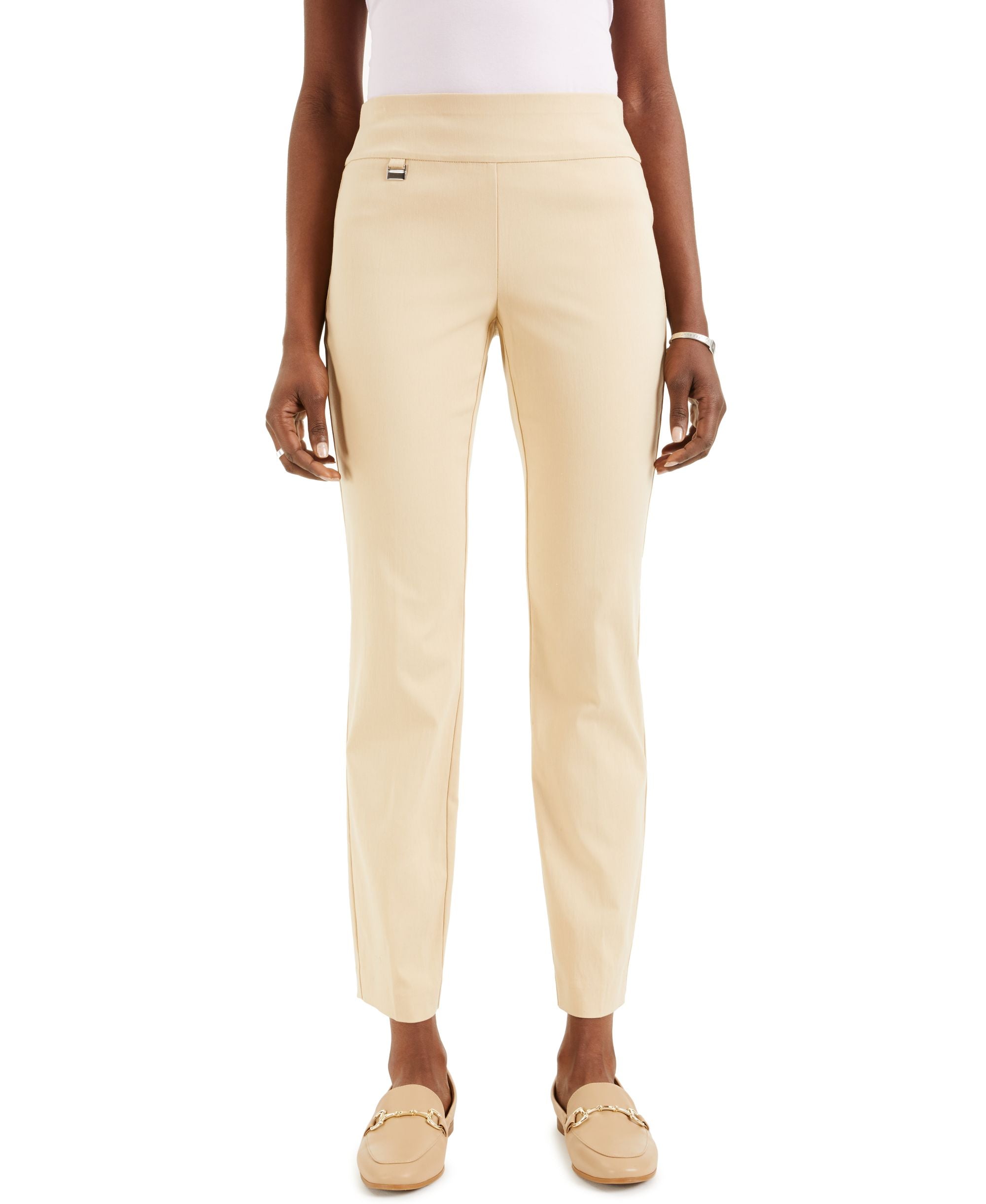 Petite Tummy-Control Pull-On Skinny Pants, Petite & Petite Short