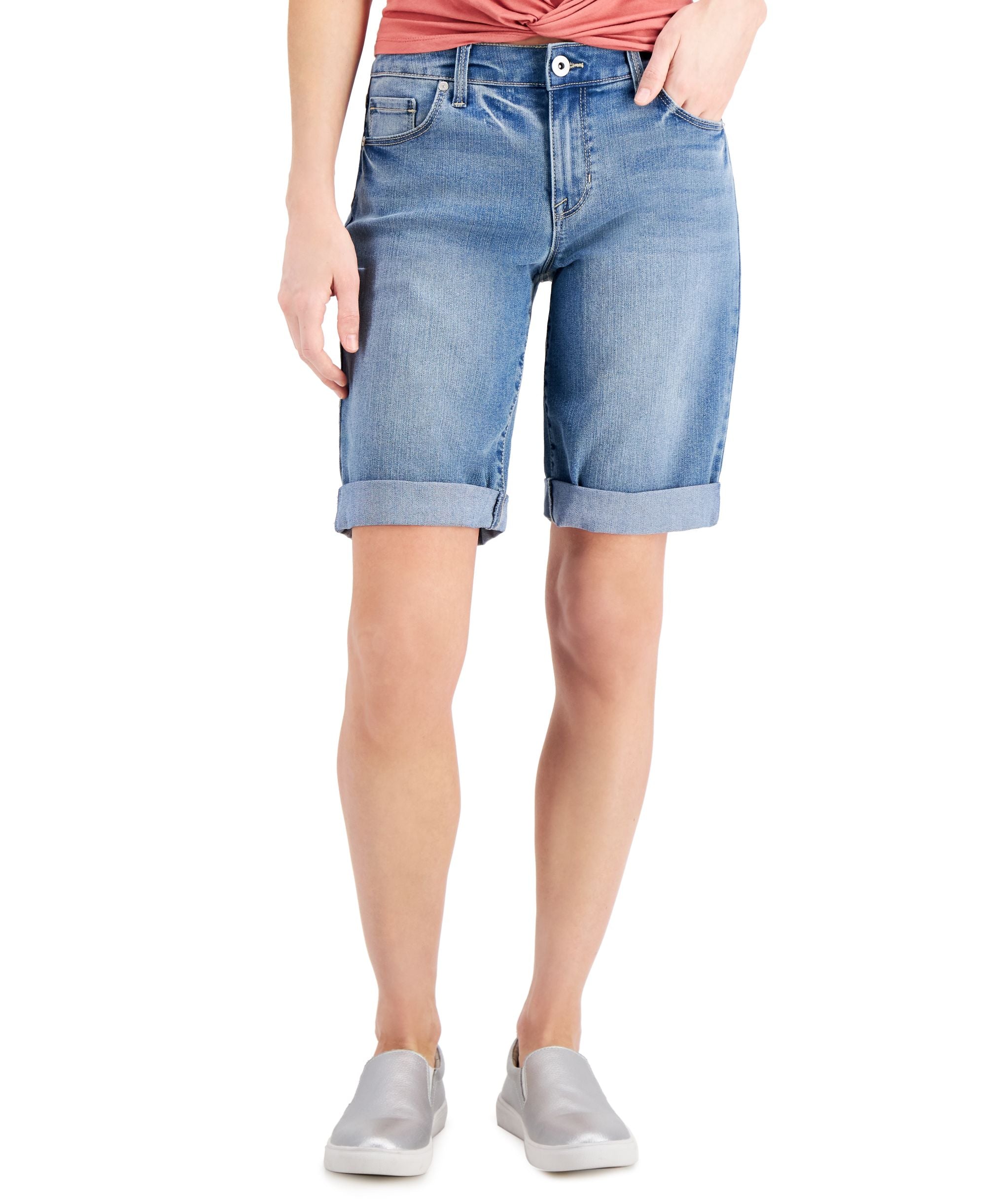 Style & Co Cuffed Denim Bermuda Shorts