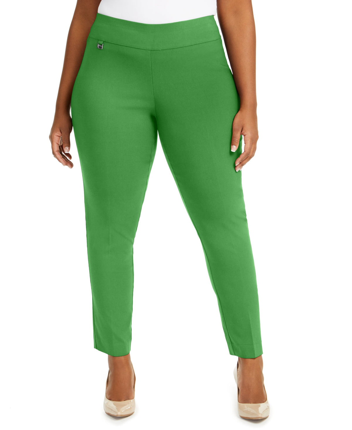 Plus Size Tummy-Control Pull-On Skinny Pants