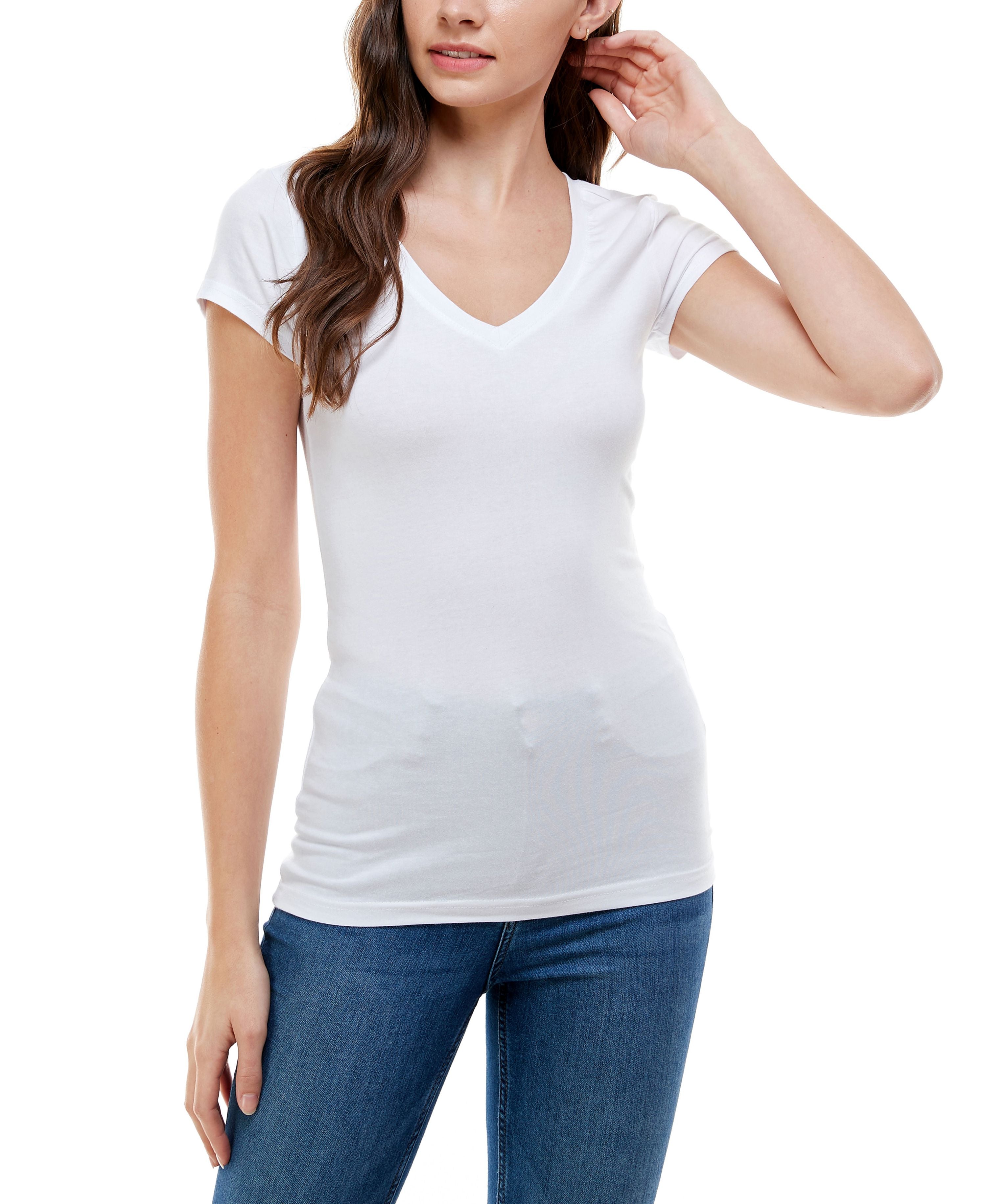 Juniors' V-Neck T-Shirt