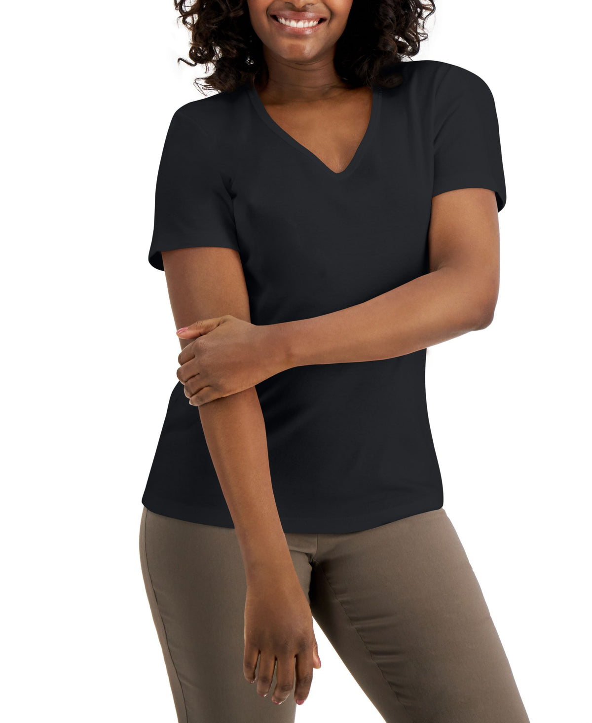 Cotton V-Neck Top