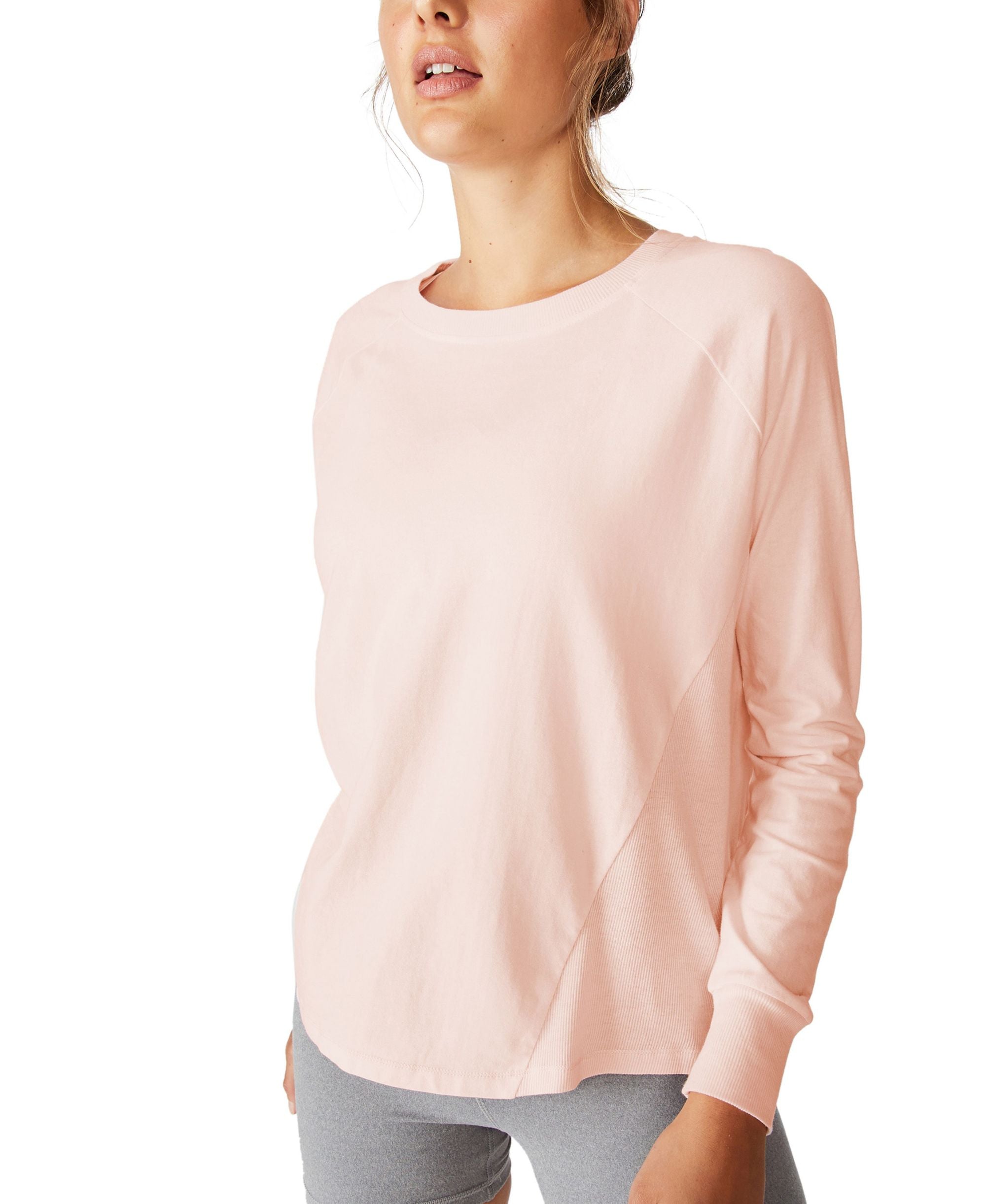 Womens Active Rib Long Sleeve Top