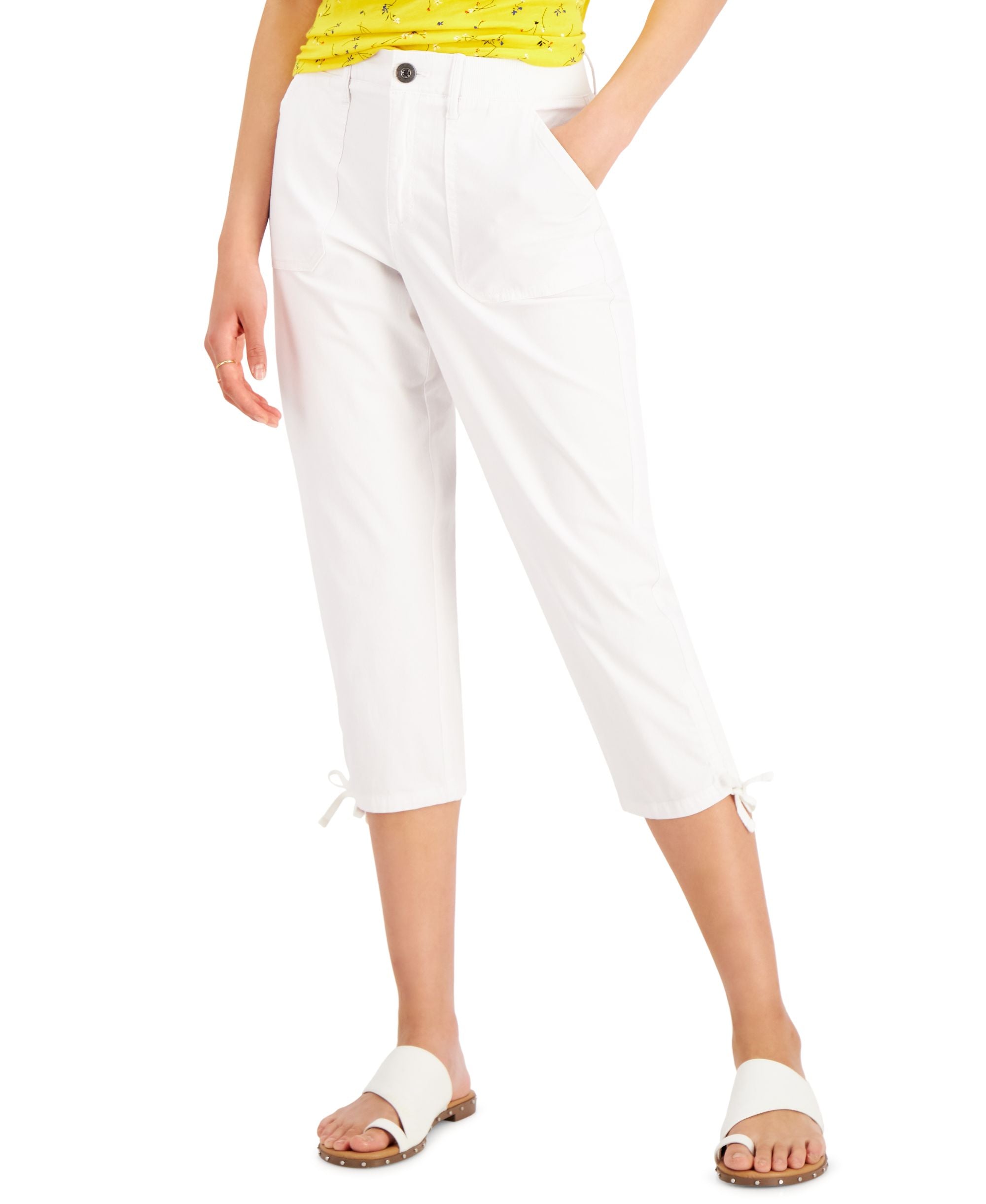 Style & Co Tie Hem Capri Pants