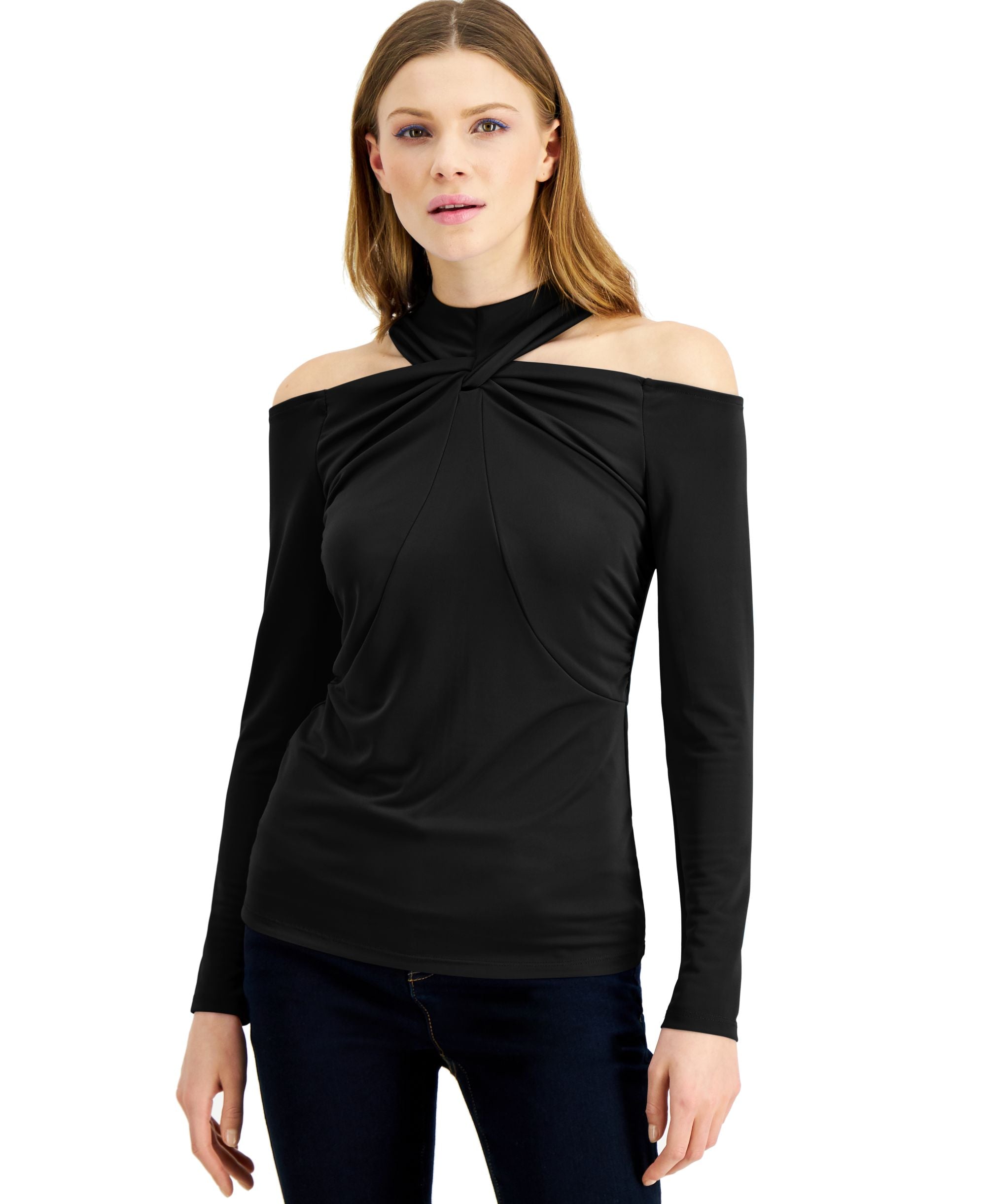 Twisted Cold-Shoulder Top