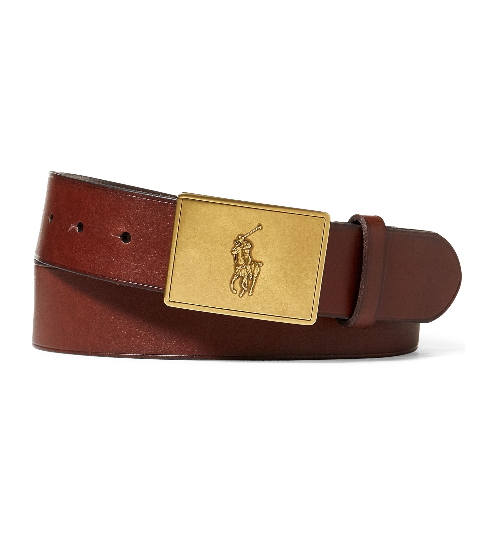 Polo Ralph Lauren Men's Pony Plaque Leather Belt