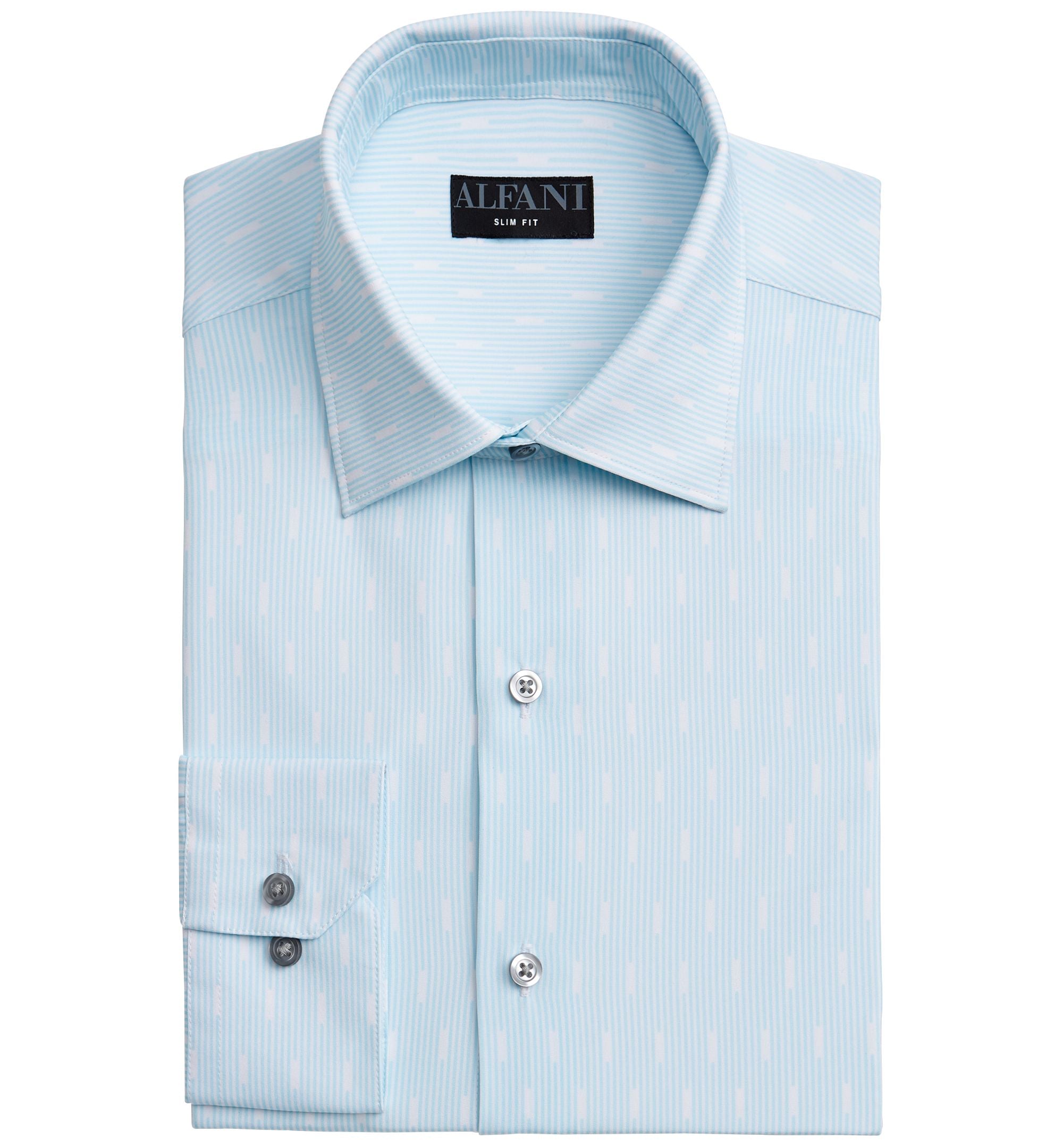 Alfani Mens Slim Fit 4 Way Stretch Dress Shirt