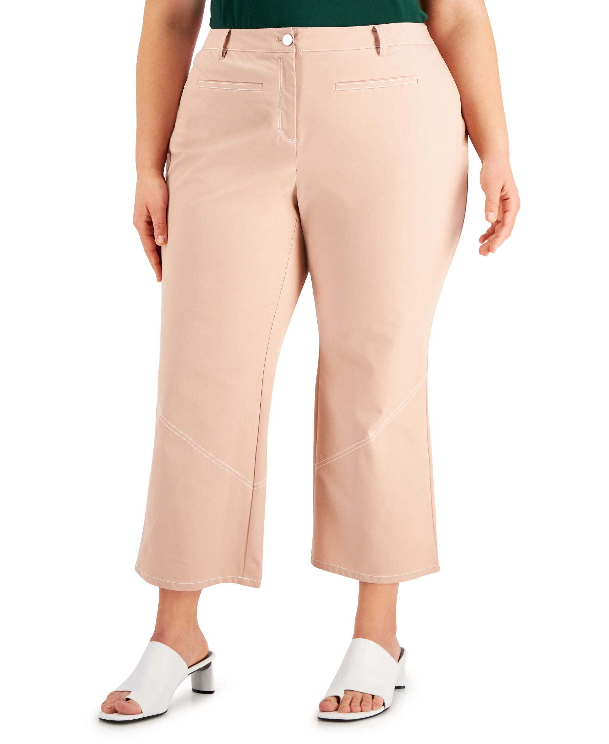 Alfani Plus Size Straight Leg Ankle Pants
