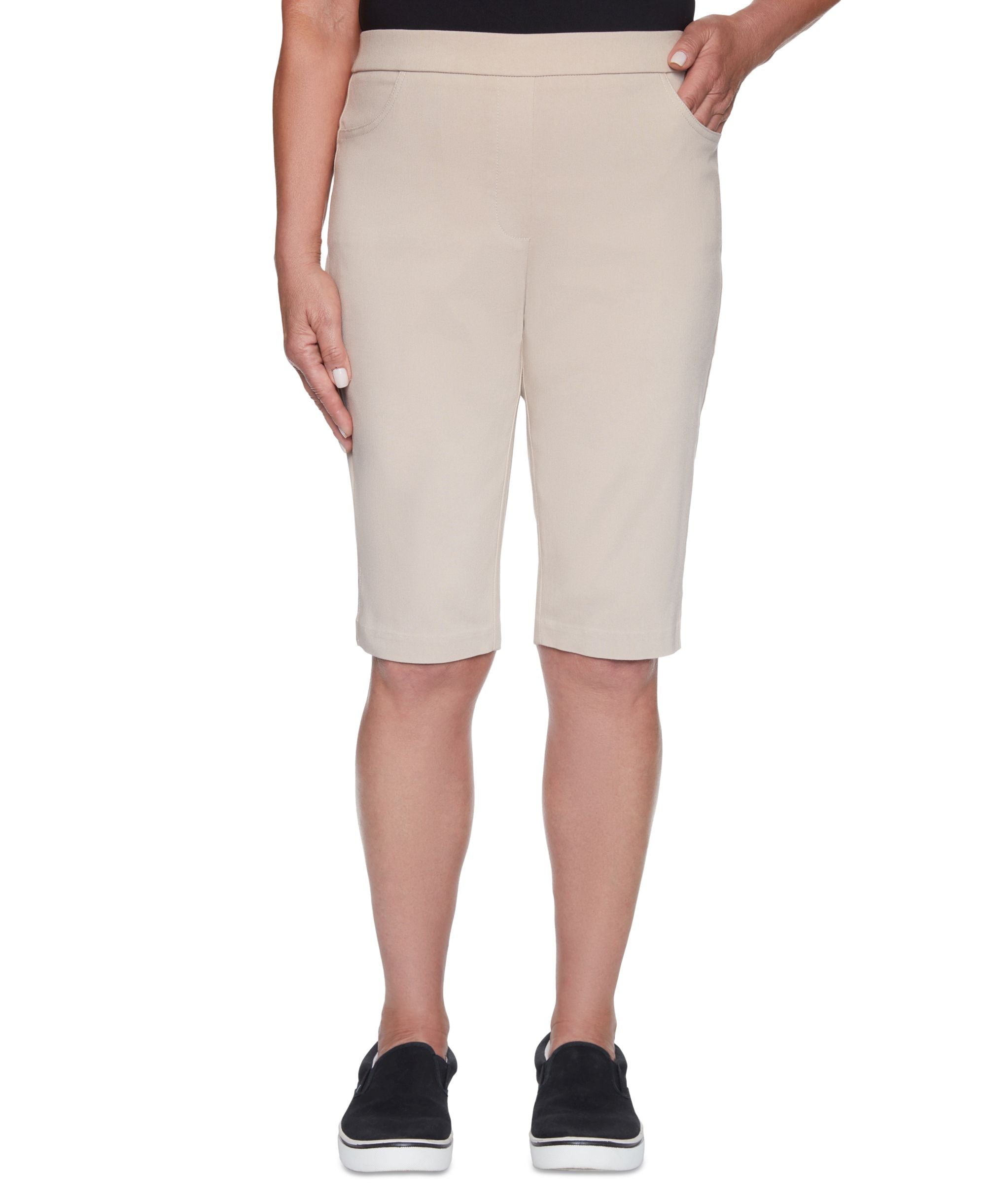 Alfred Dunner Petite Classics Tummy Control Bermuda Shorts