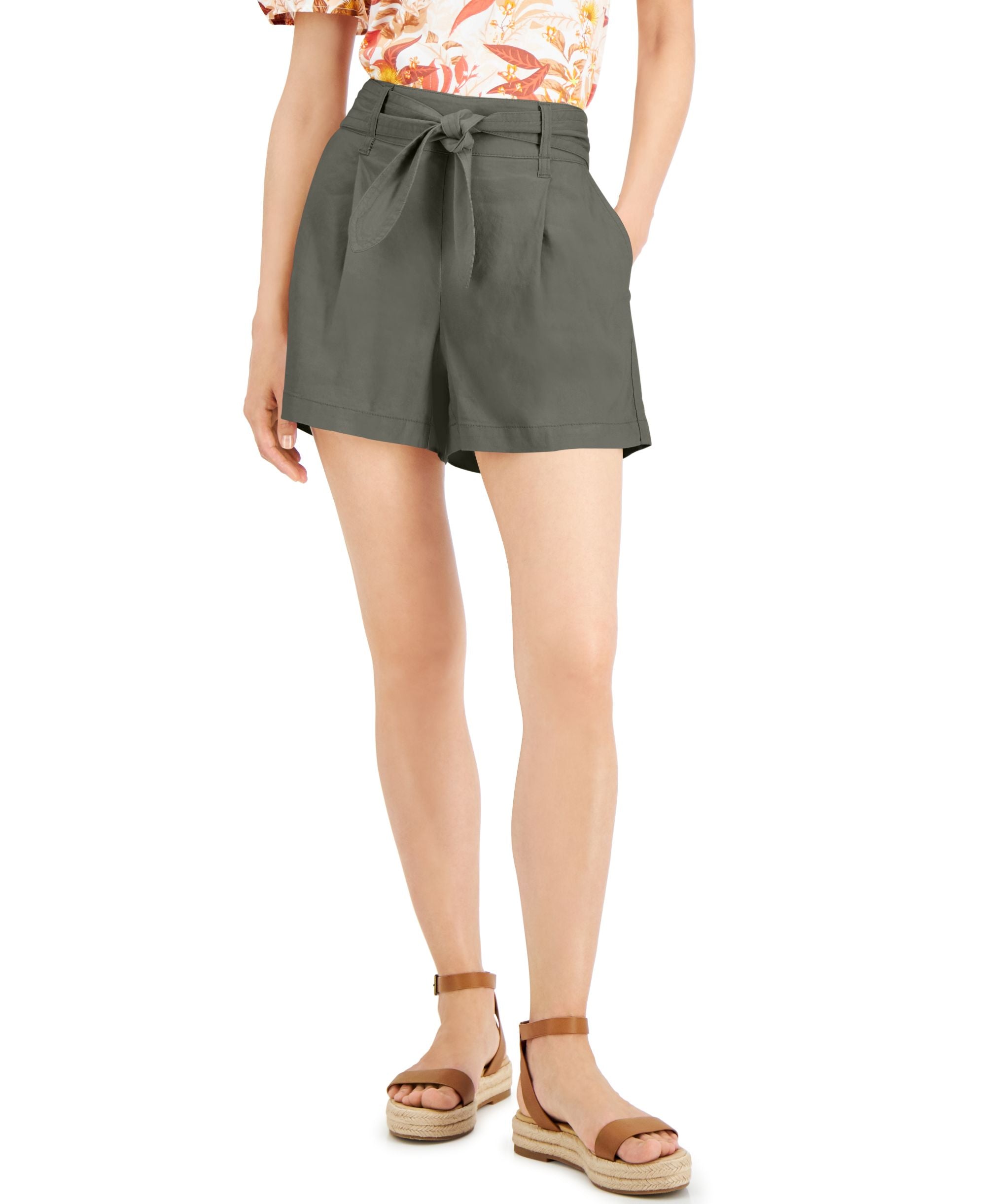 INC International Concepts Tie Waist Shorts