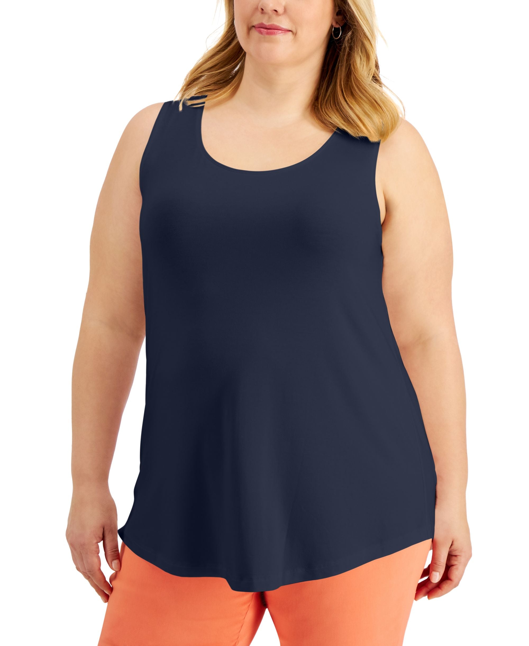 JM Collection Plus Size Solid Tank Top