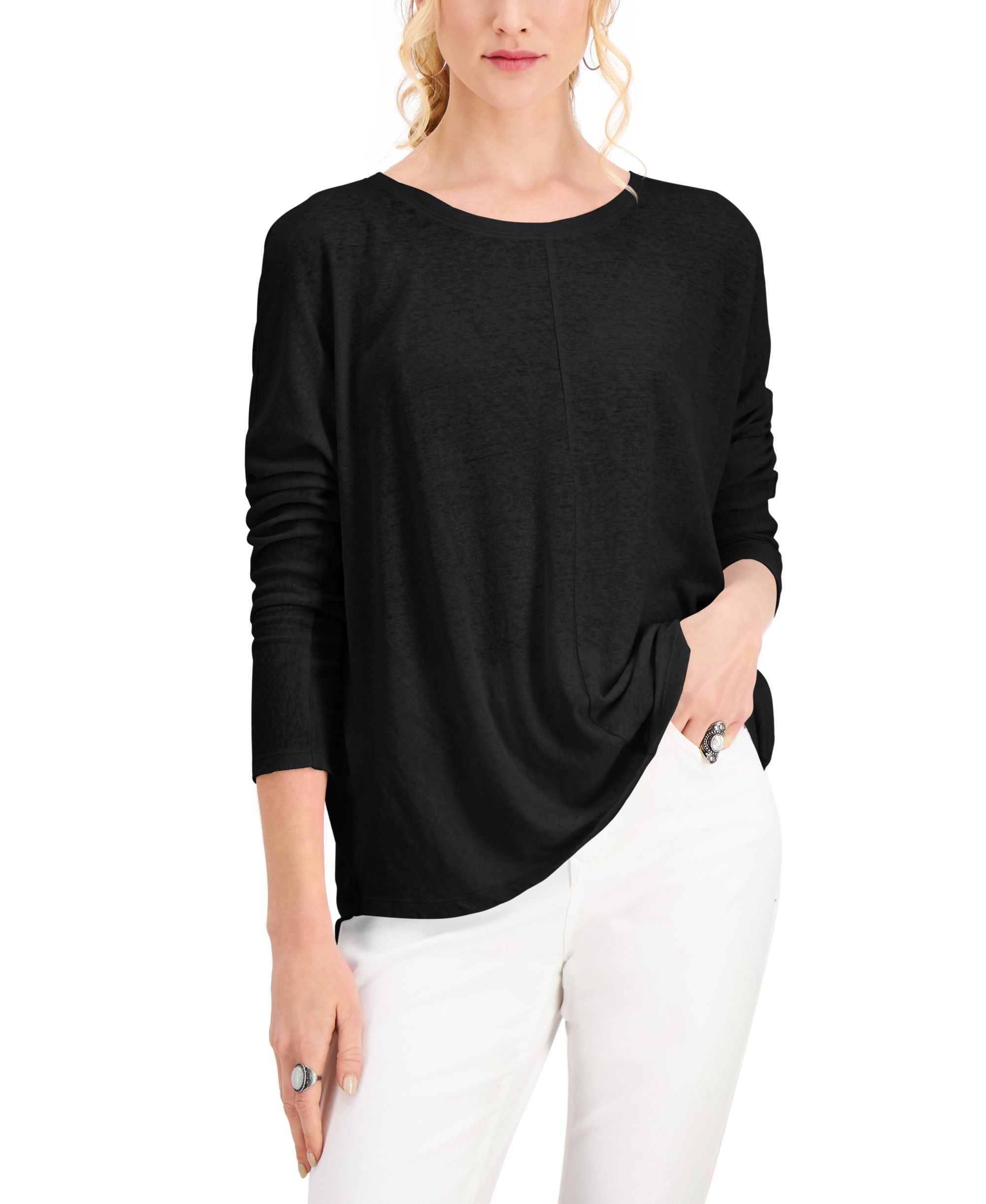 Style & Co Long Sleeve Dolman Top