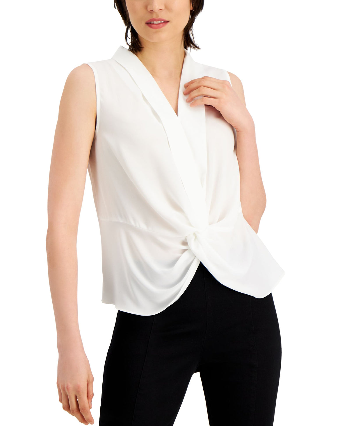 INC International Concepts Sleeveless Twist Front Top